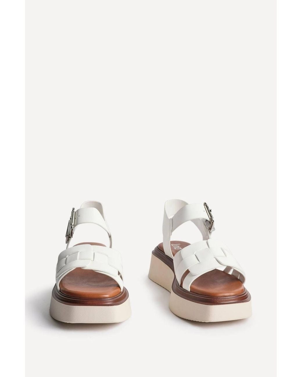 Linzi White Zuri Flatform Sandals