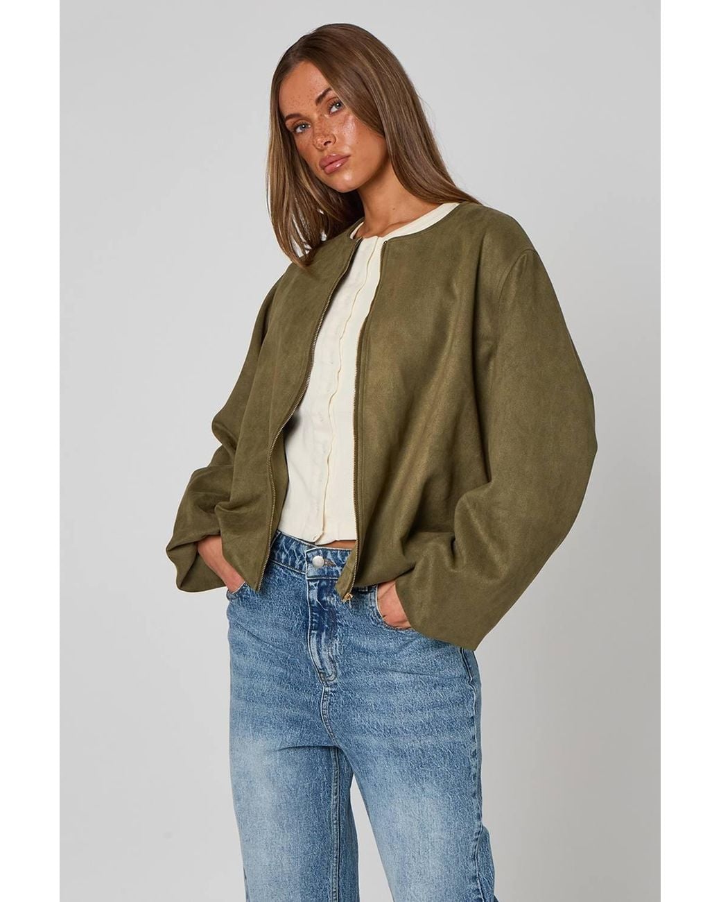 Urban Bliss Green Suede Jacket