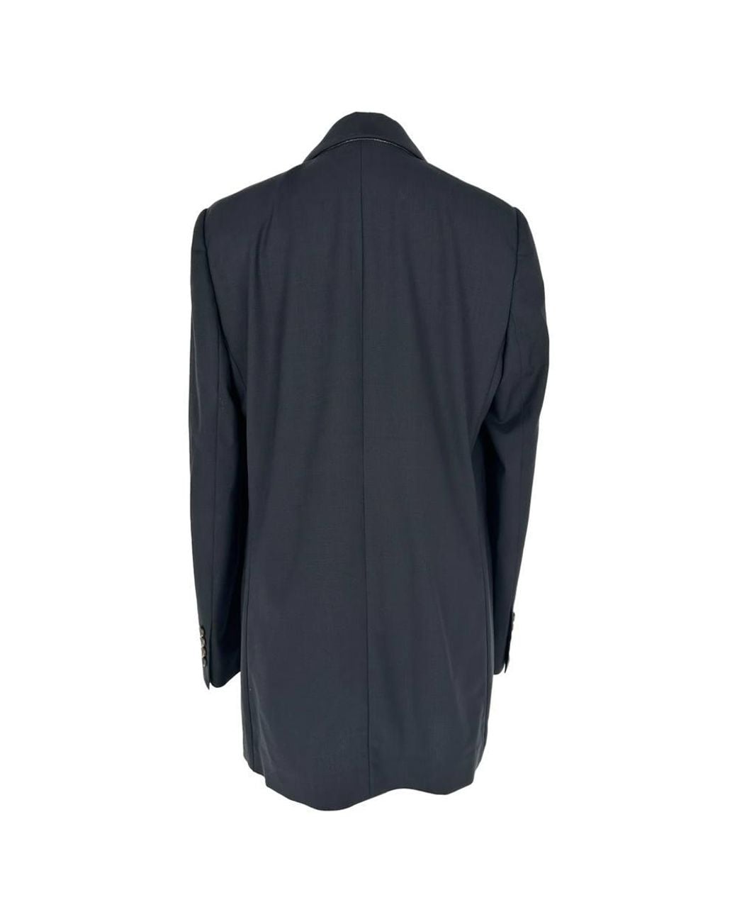 Brunello Cucinelli Blue Preloved Single-Breasted Blazer Wool