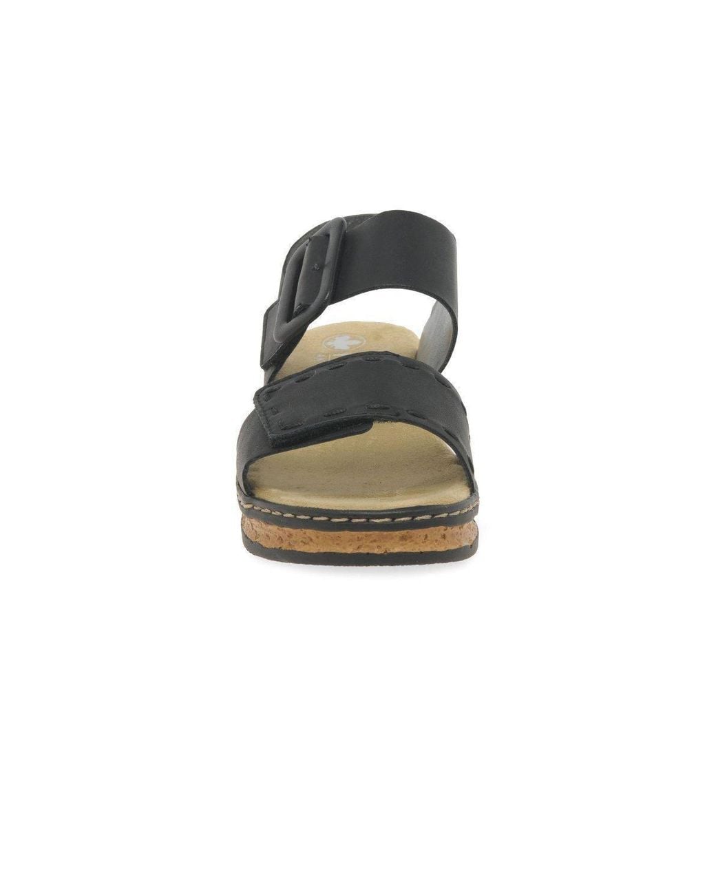 Rieker Black 'Page' Wedge Heel Sandals