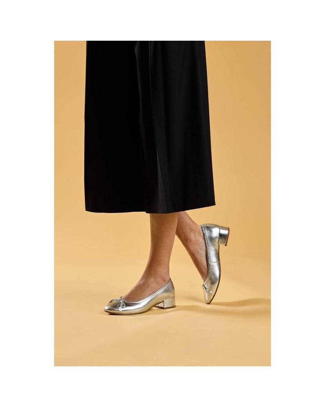 Hush Puppies Black Silvia Low Heeled Court Shoe