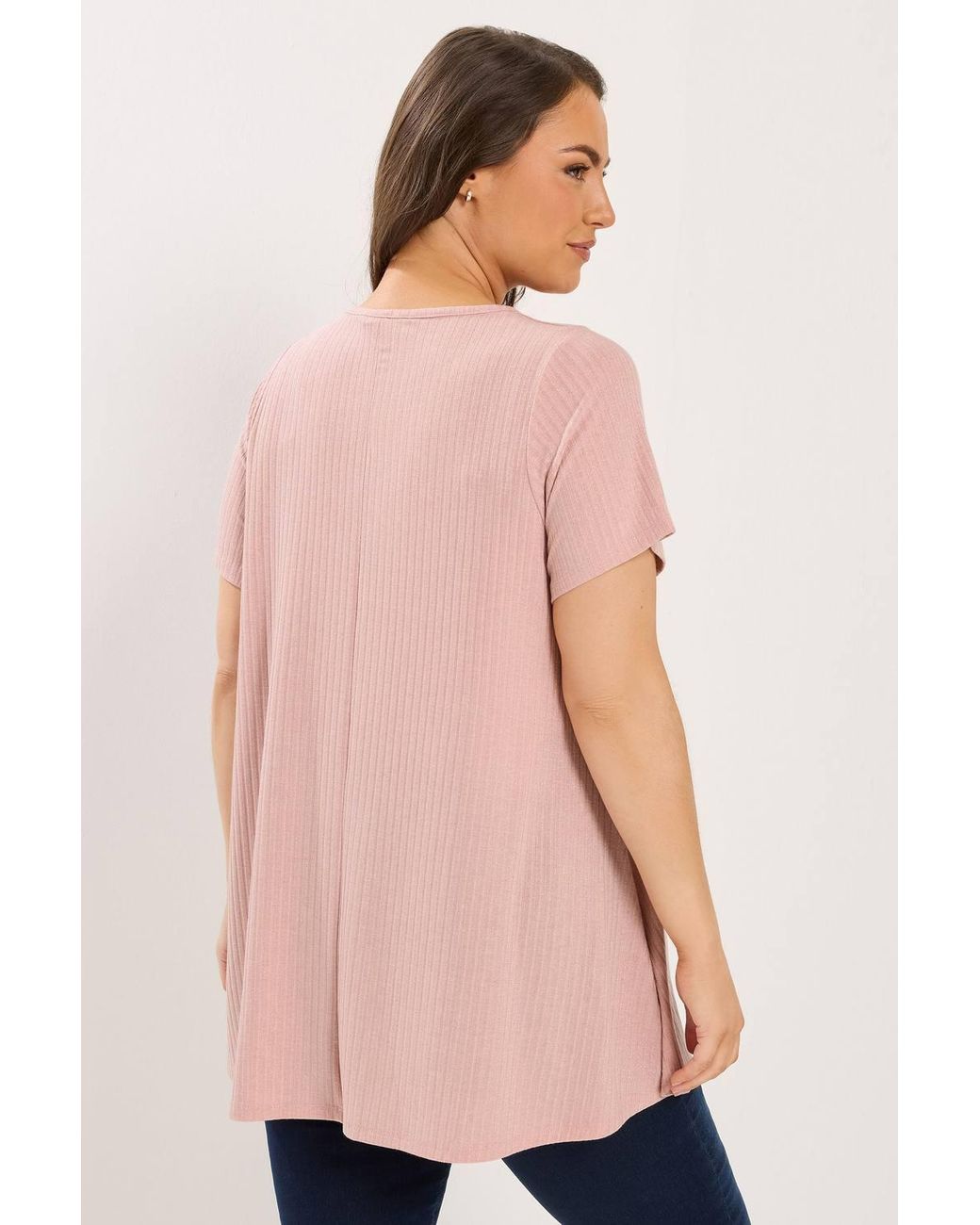 Yours Pink Shimmer Swing T-Shirt