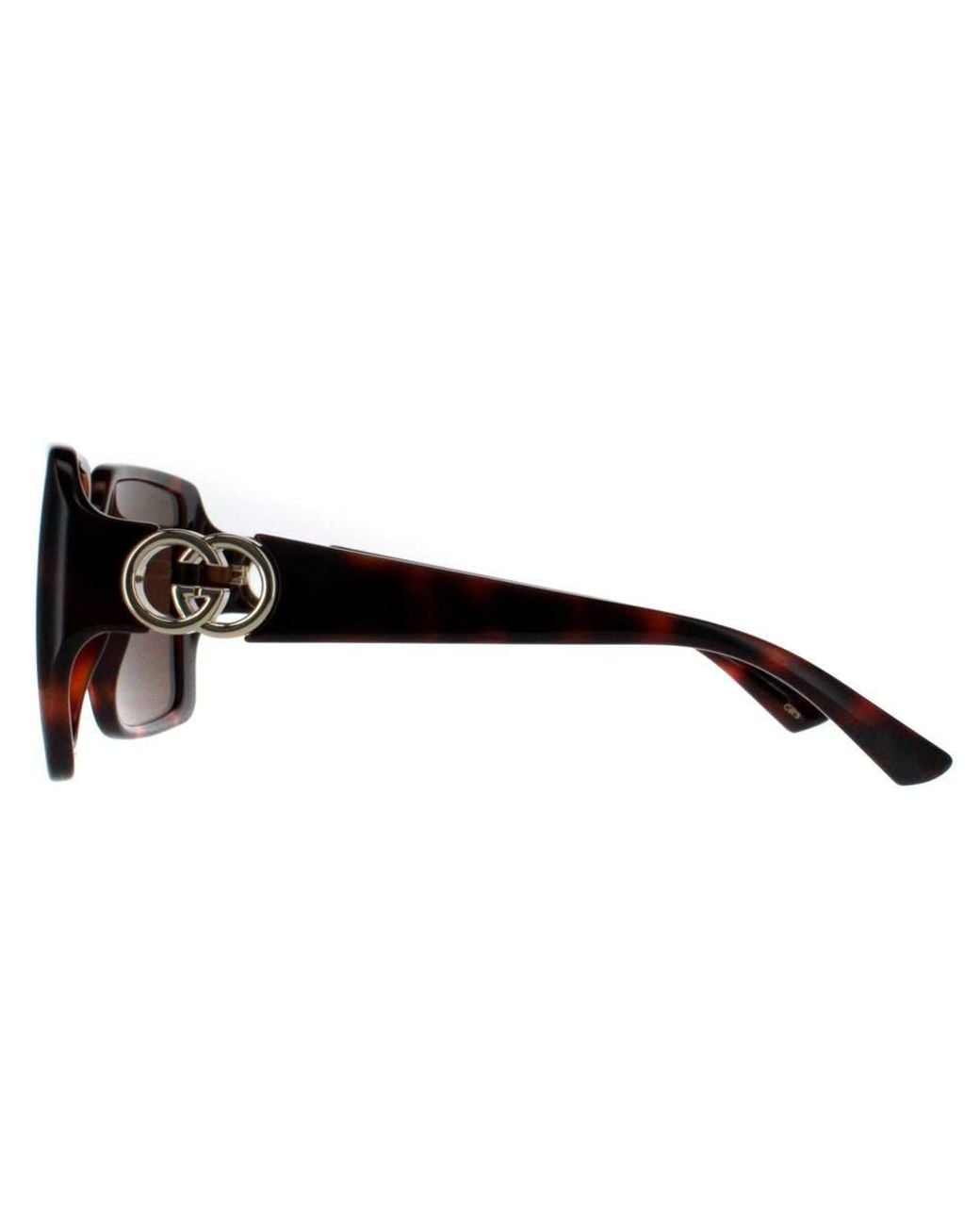 Gucci Brown Square Dark Havana W/ Dark Gg1692S