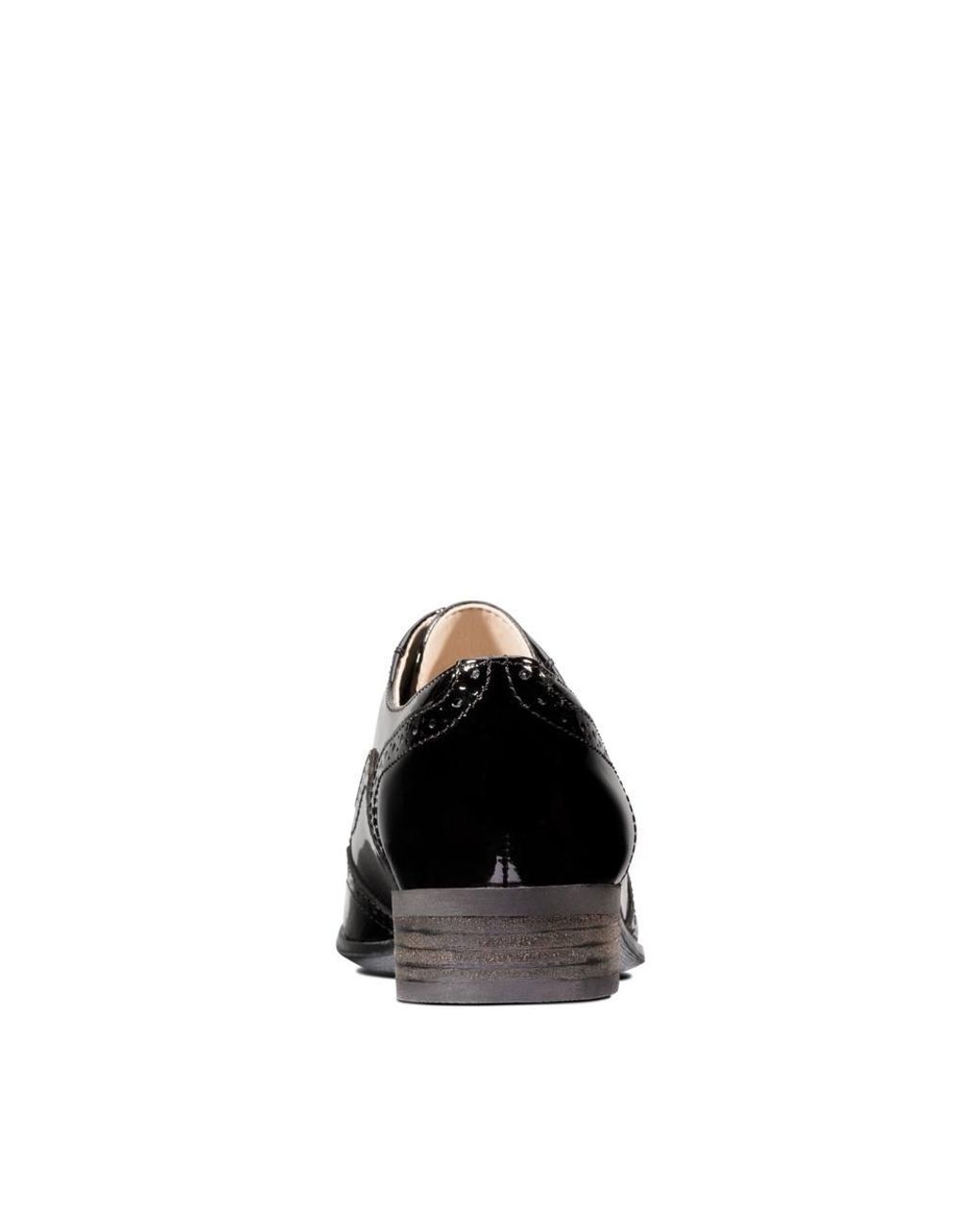Clarks Black Hamble Oak Patent Brogues, Lace Up