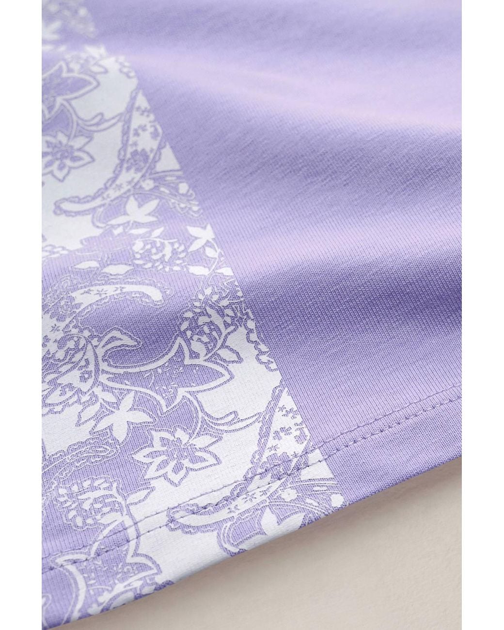Enorsia Purple Cotton Short Sleeve T-Shirt