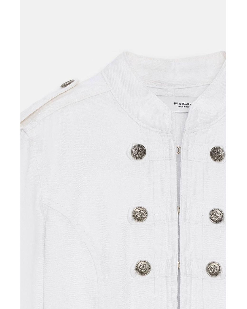 Dilvin White Cotton Jacket