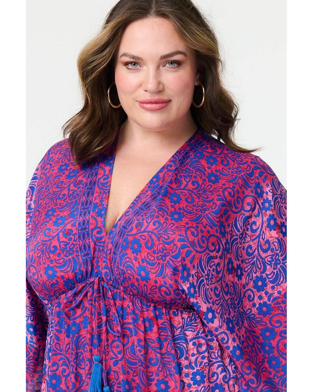 Izabel London Purple Floral Side Split Maxi Dress