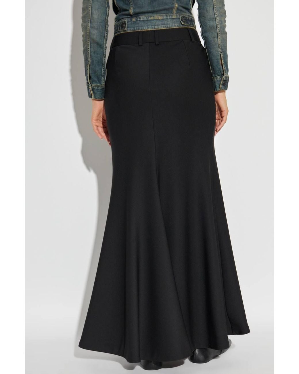 Balenciaga Black Preloved Wool Skirt