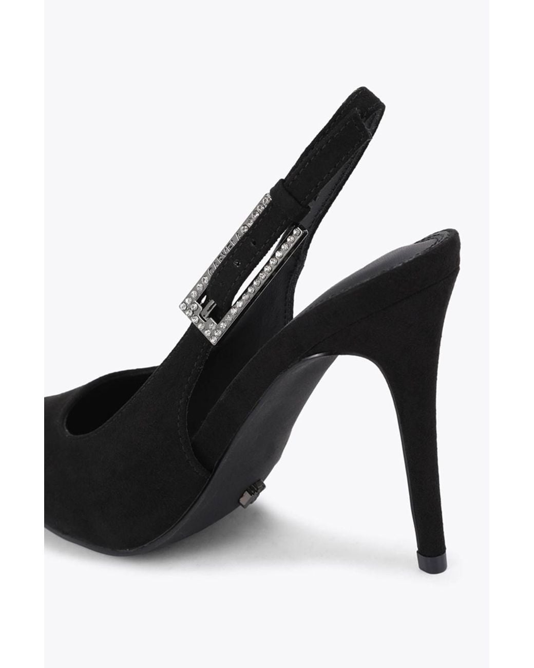 Carvela Kurt Geiger Black 'Blanca Slingback' Suedette Heels