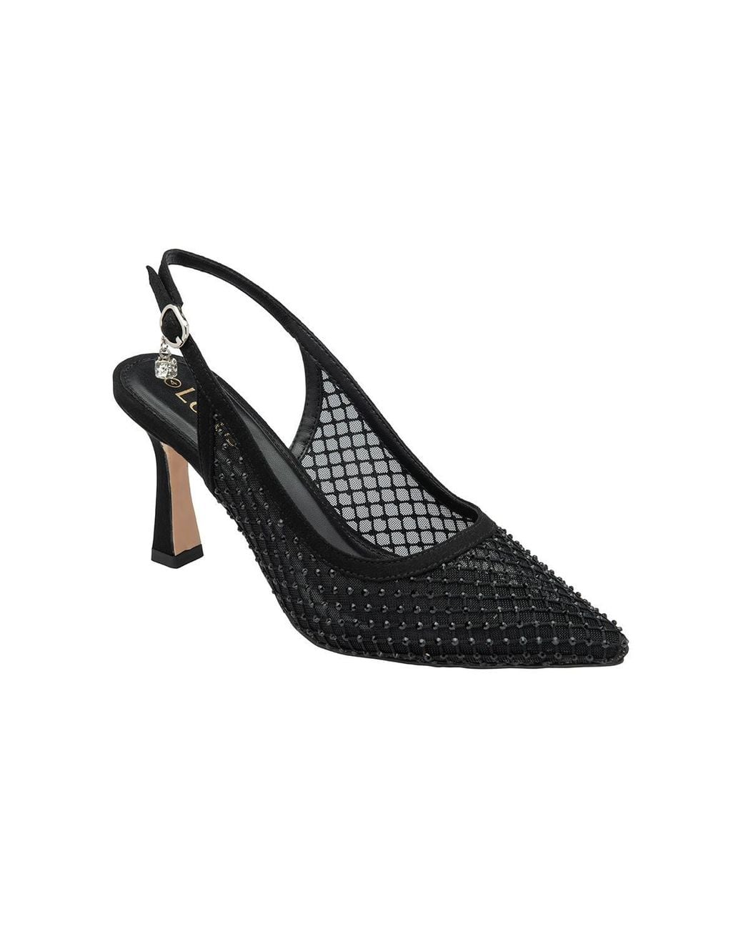 Lotus Black 'Phoenix' Slingback Court Shoes
