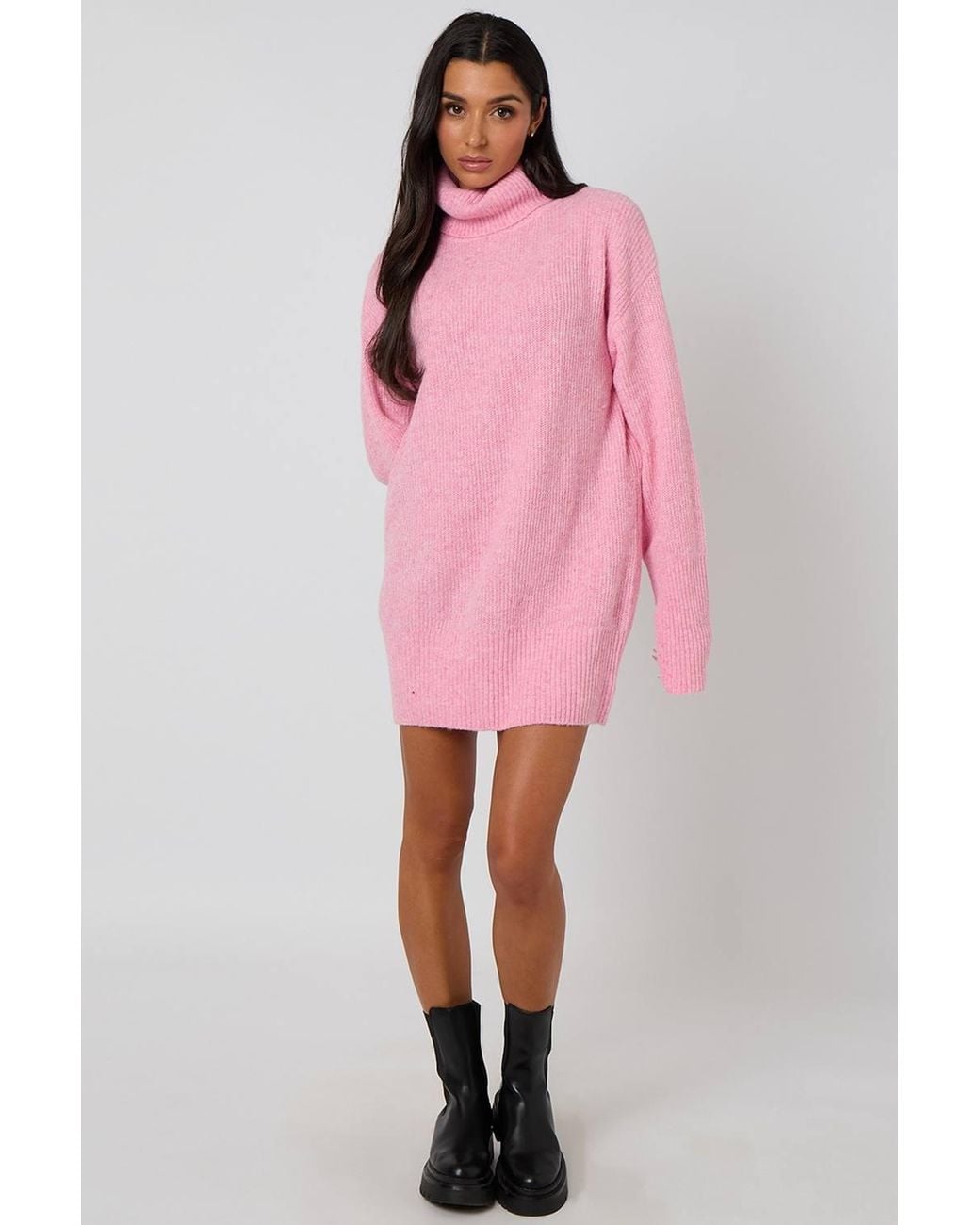 Urban Bliss Pink Roll Neck Jumper
