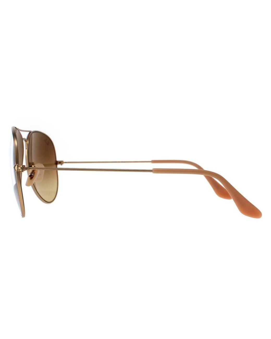 Ray-Ban Brown Aviator Matt Gradient Sunglasses