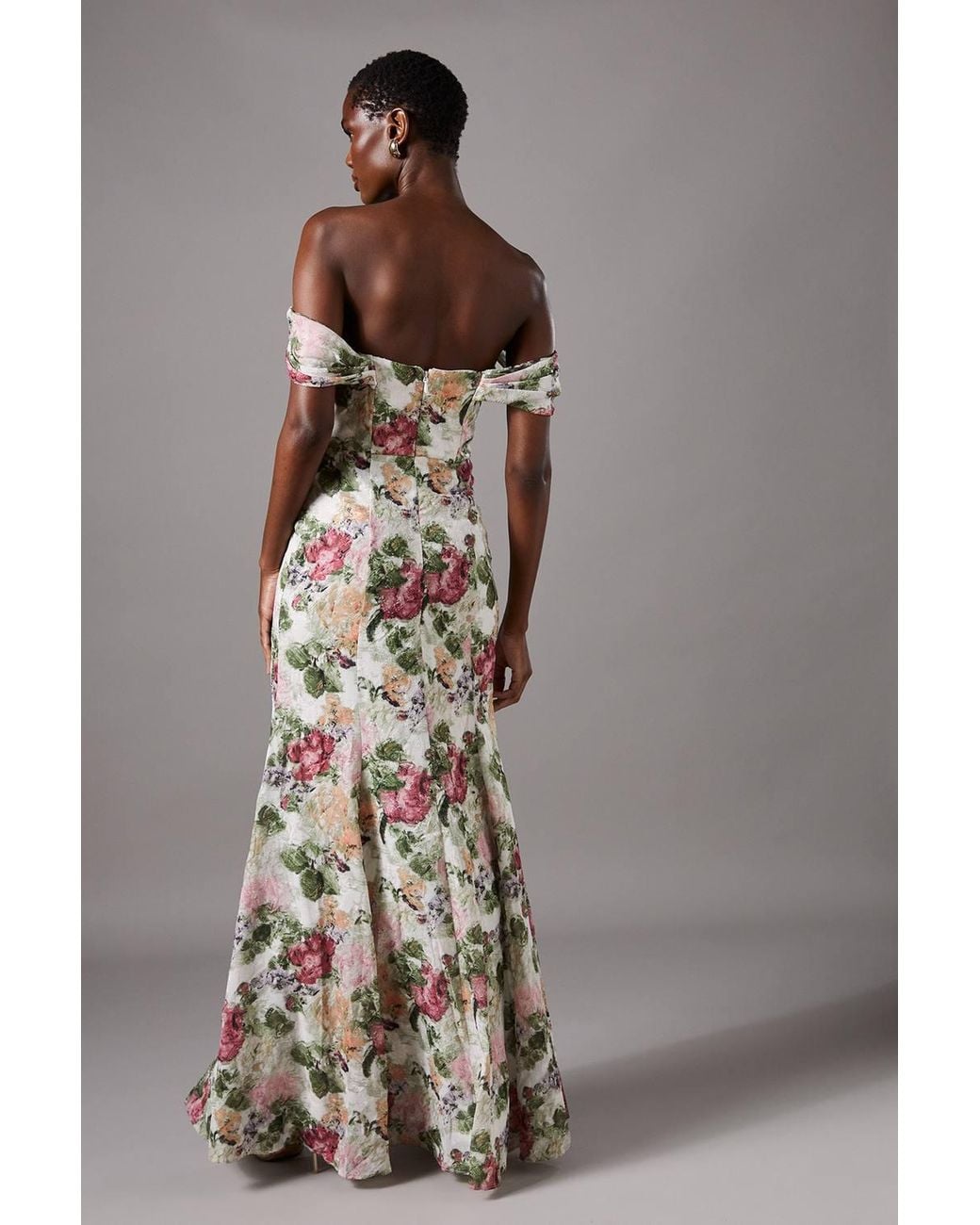 Coast Natural Floral Bardot Maxi Dress