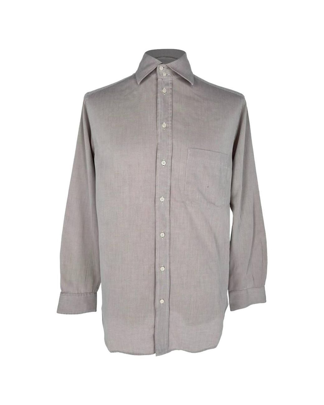 Giorgio Armani Gray Preloved Le Collezioni Button-Down Shirt for men