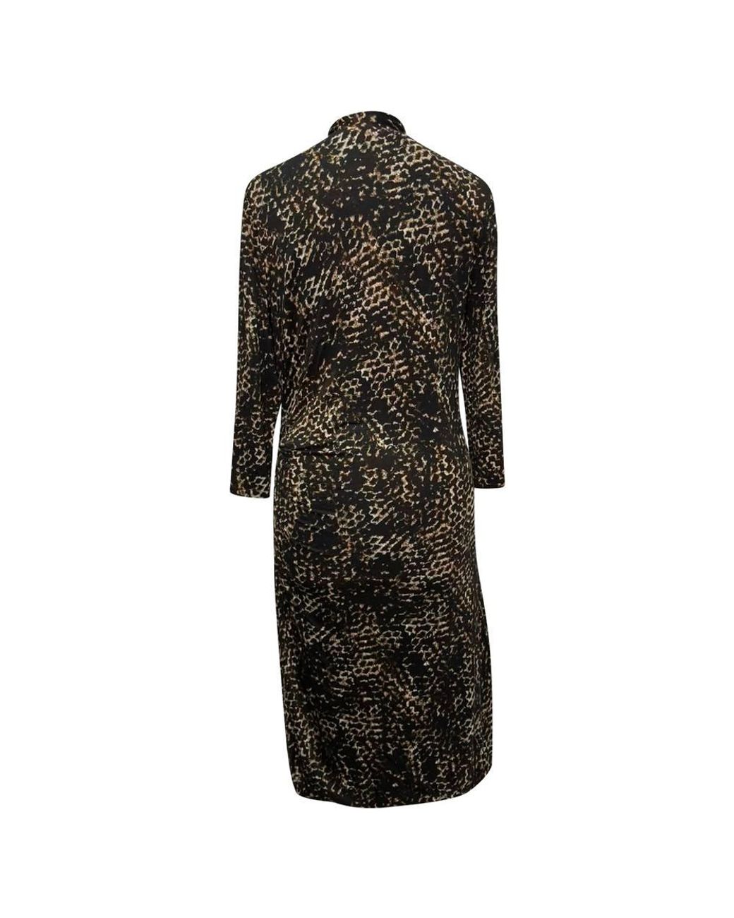 Max Mara Black Preloved Printed Midi Dress