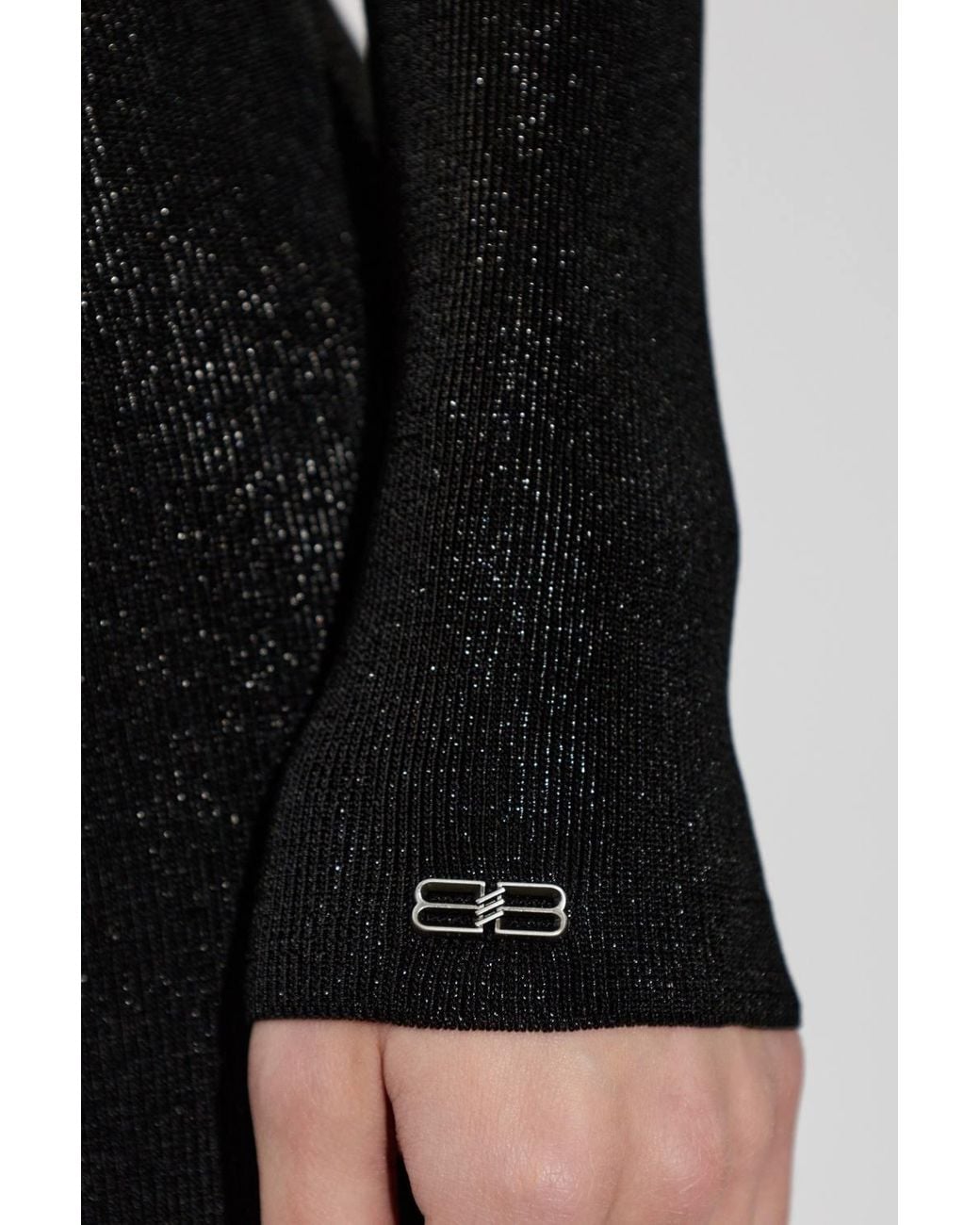Balenciaga Black Preloved Dress W/ Shimmering Finish