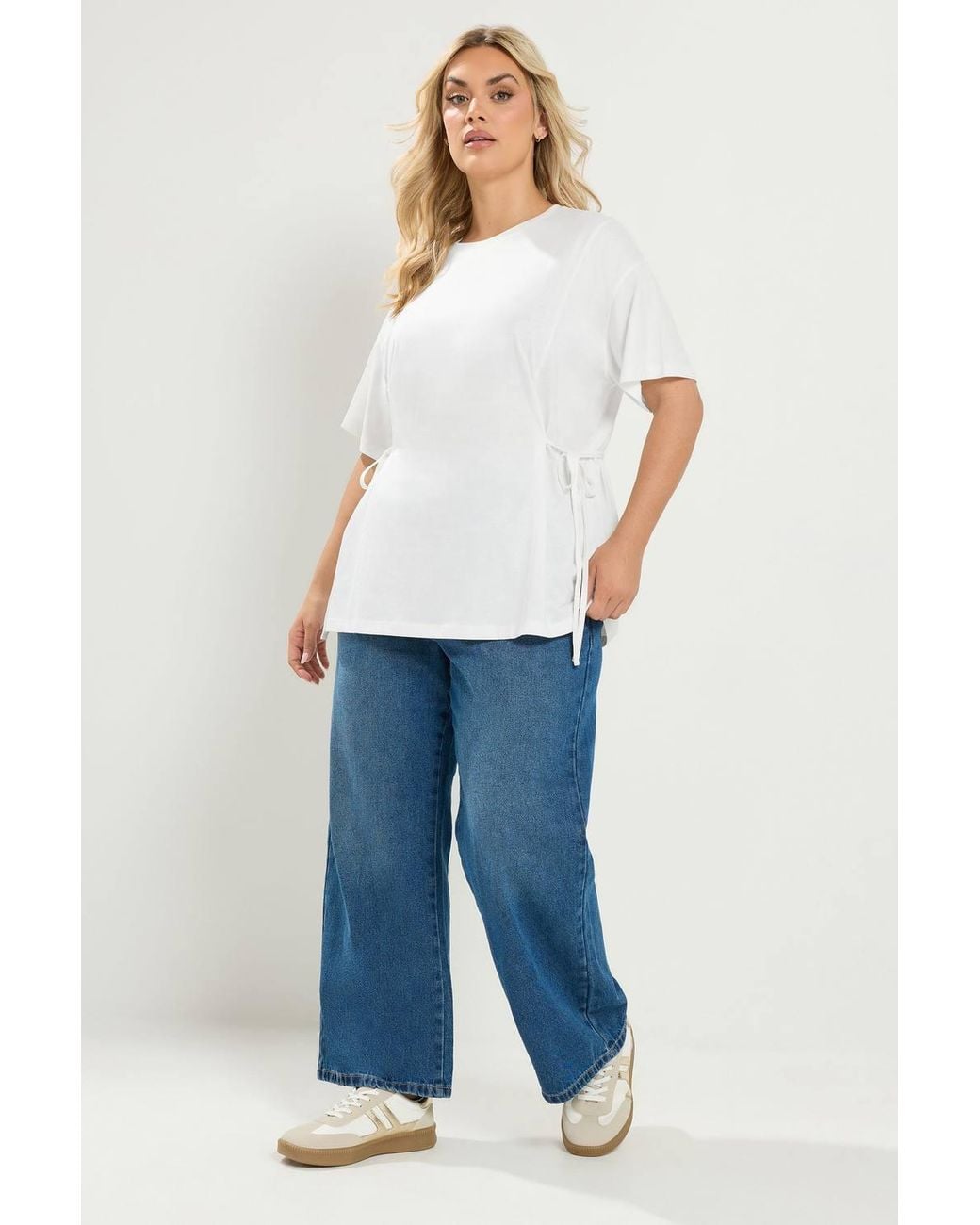 Yours White Tie Front T-Shirt