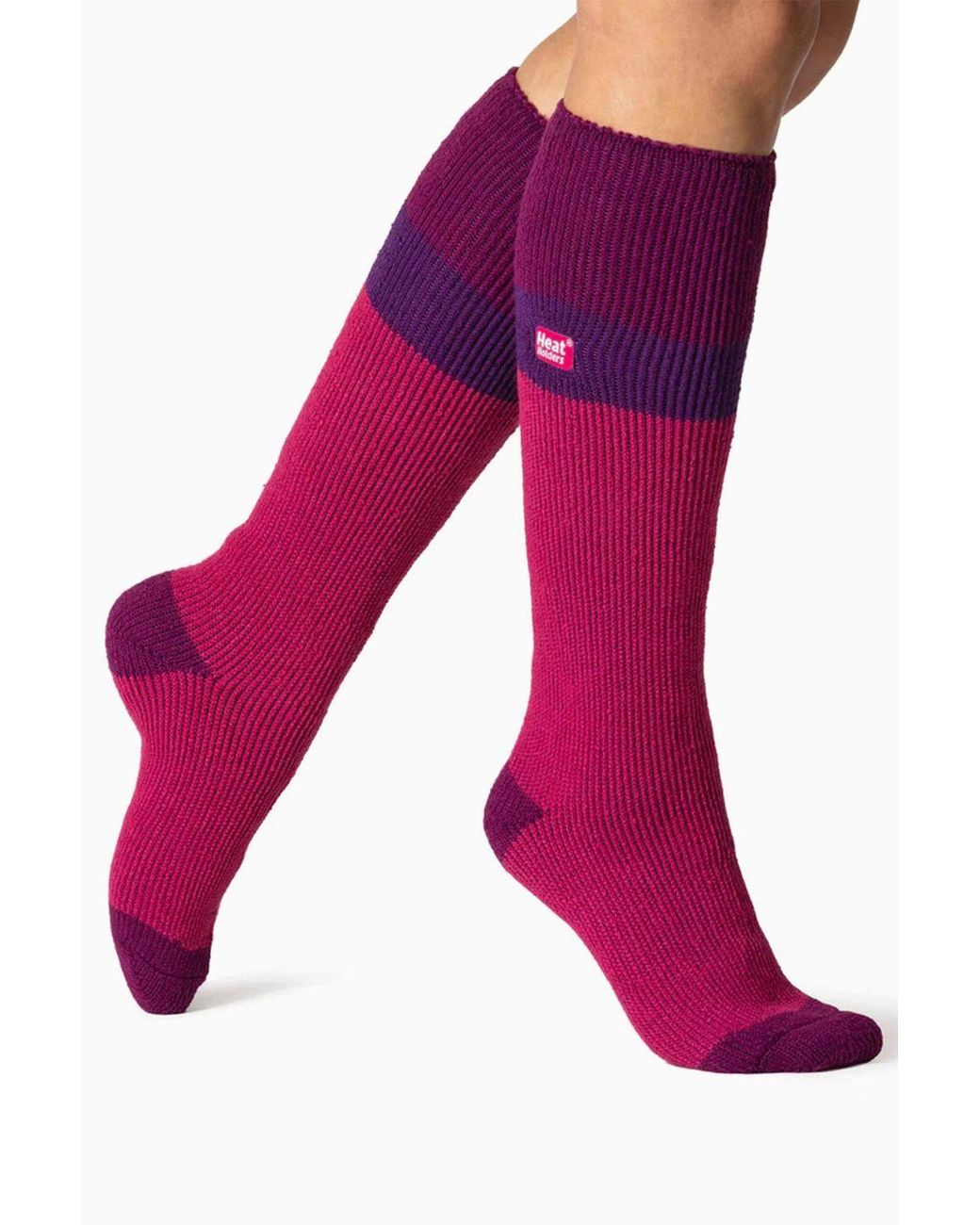 Heat Holders Pink Extra Long 2.3 Tog Winter Knee High Thermal Ski Socks