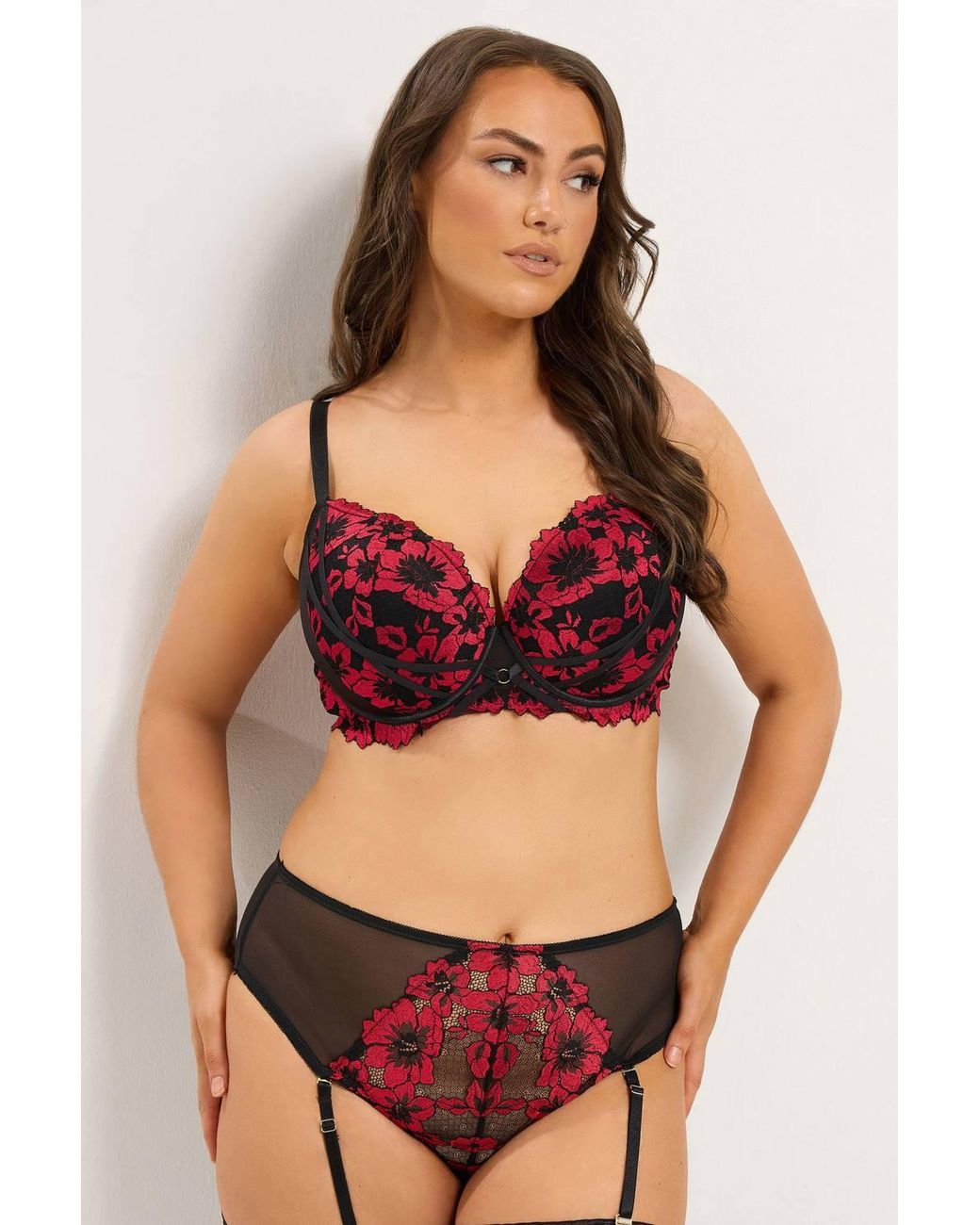 Yours Black Lace Underwired Bra