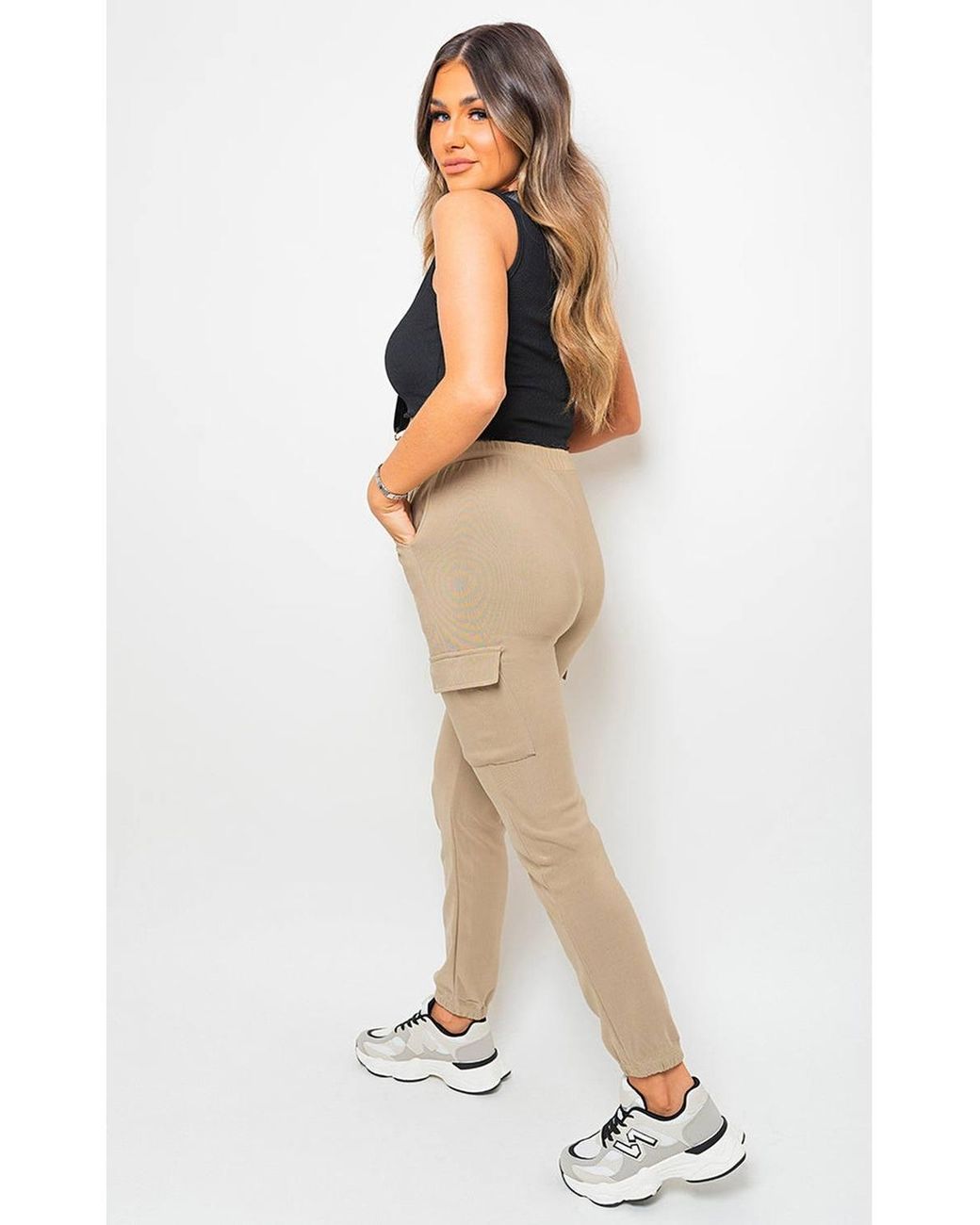IKRUSH Brown Frankie Cargo Pocket Trouser W/ Drawstring