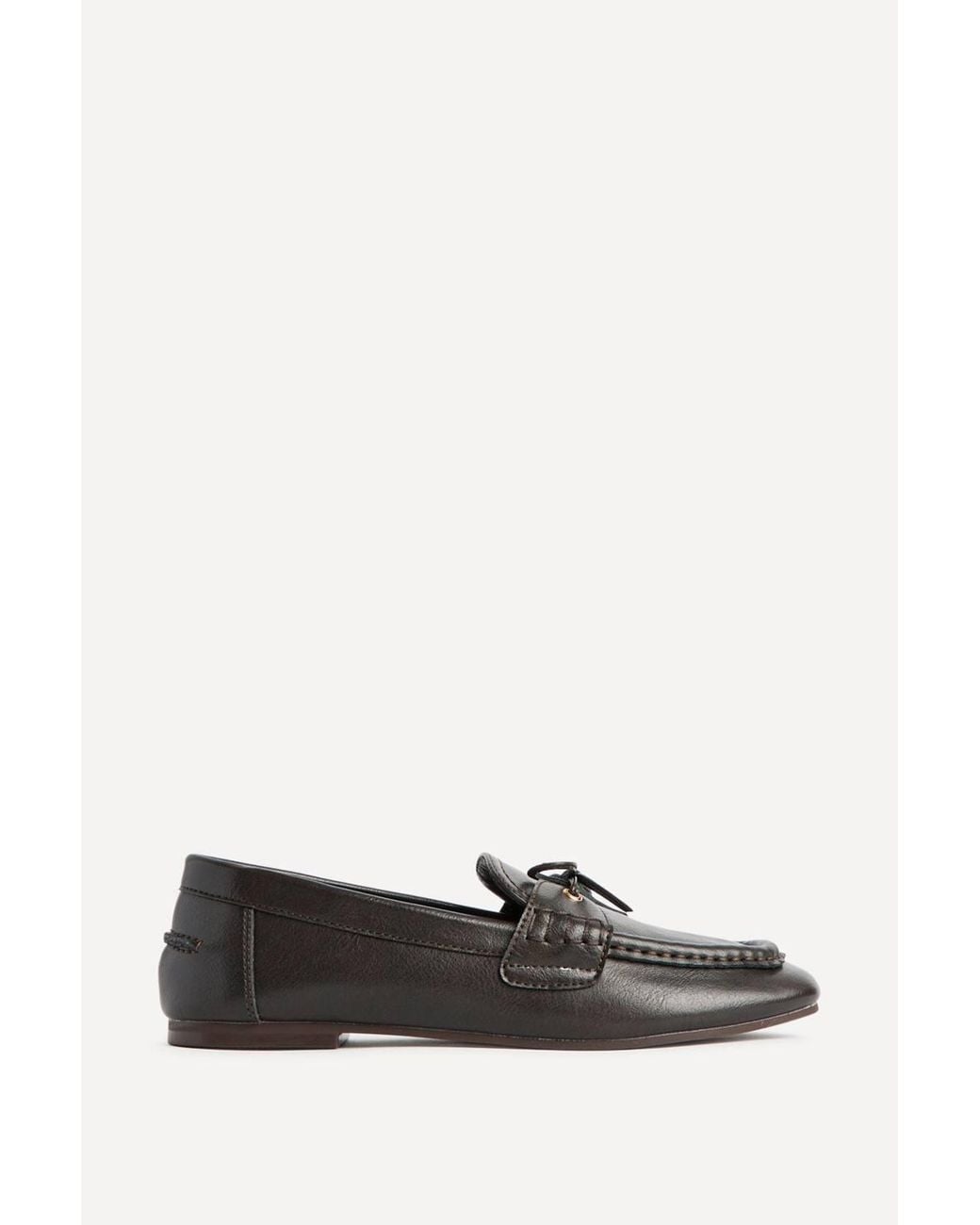 Linzi White Narrative Faux Leather Loafer