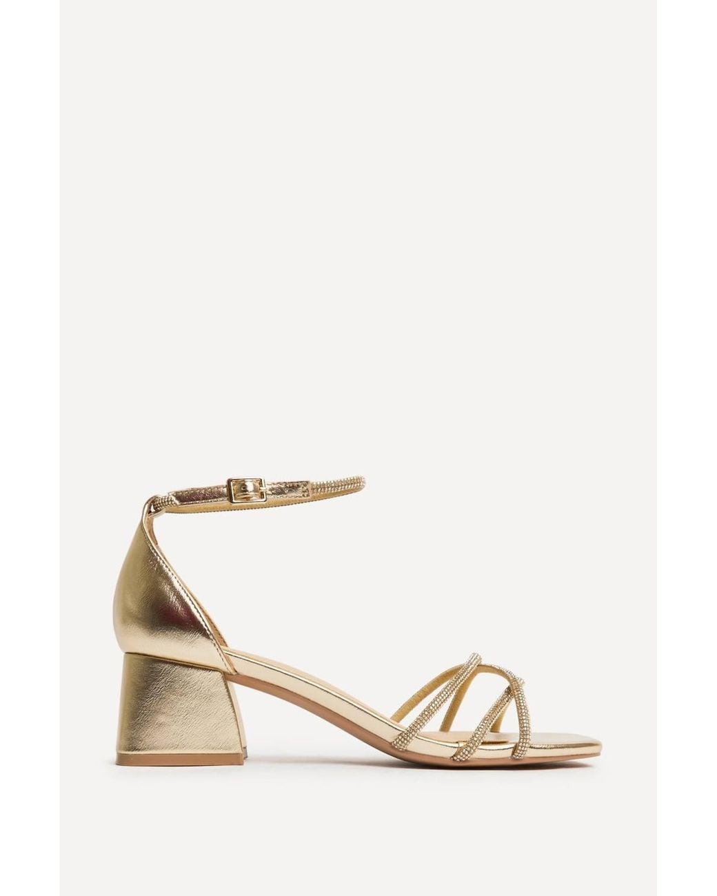 Linzi Natural Amour Diamante Heeled Sandals