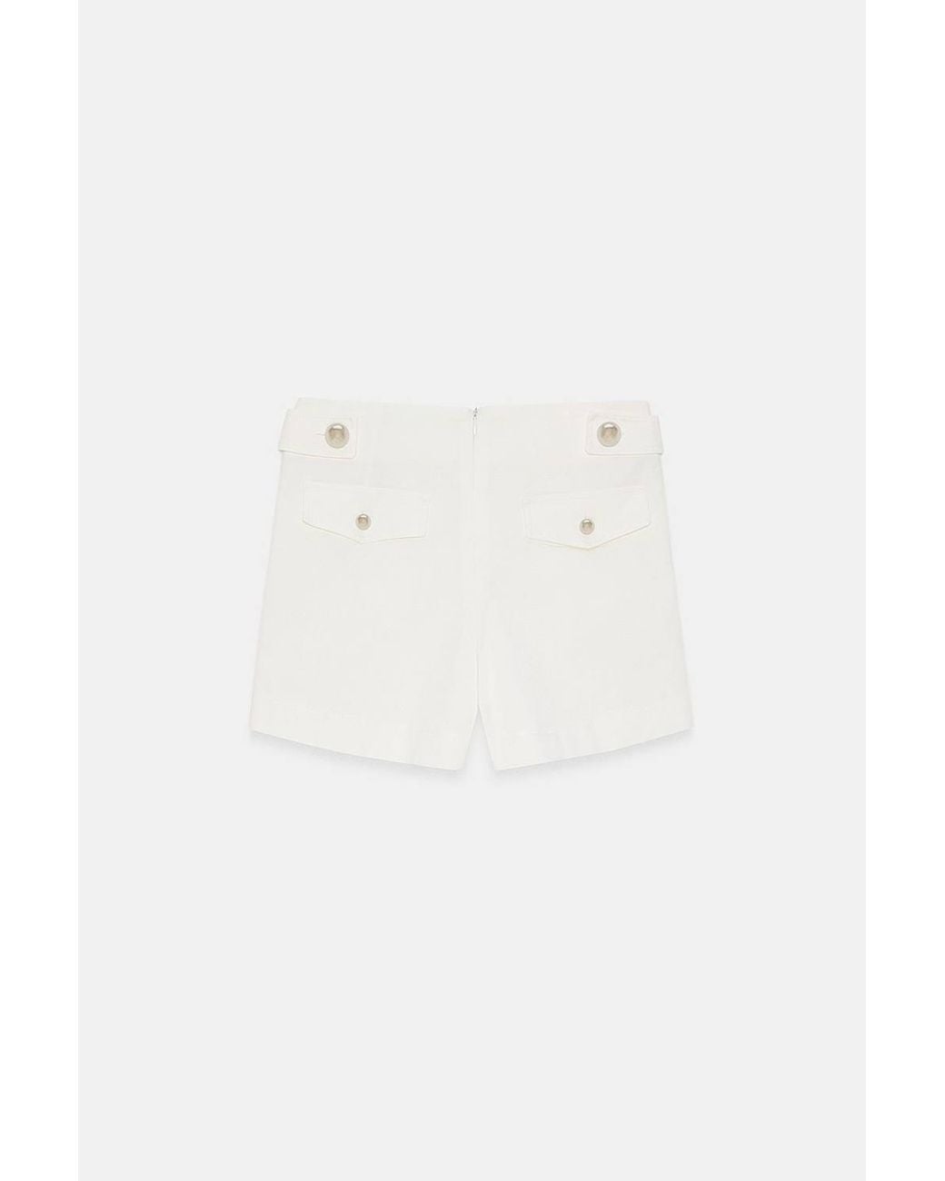 Dilvin Pink High-Waist Tailored Cotton Shorts