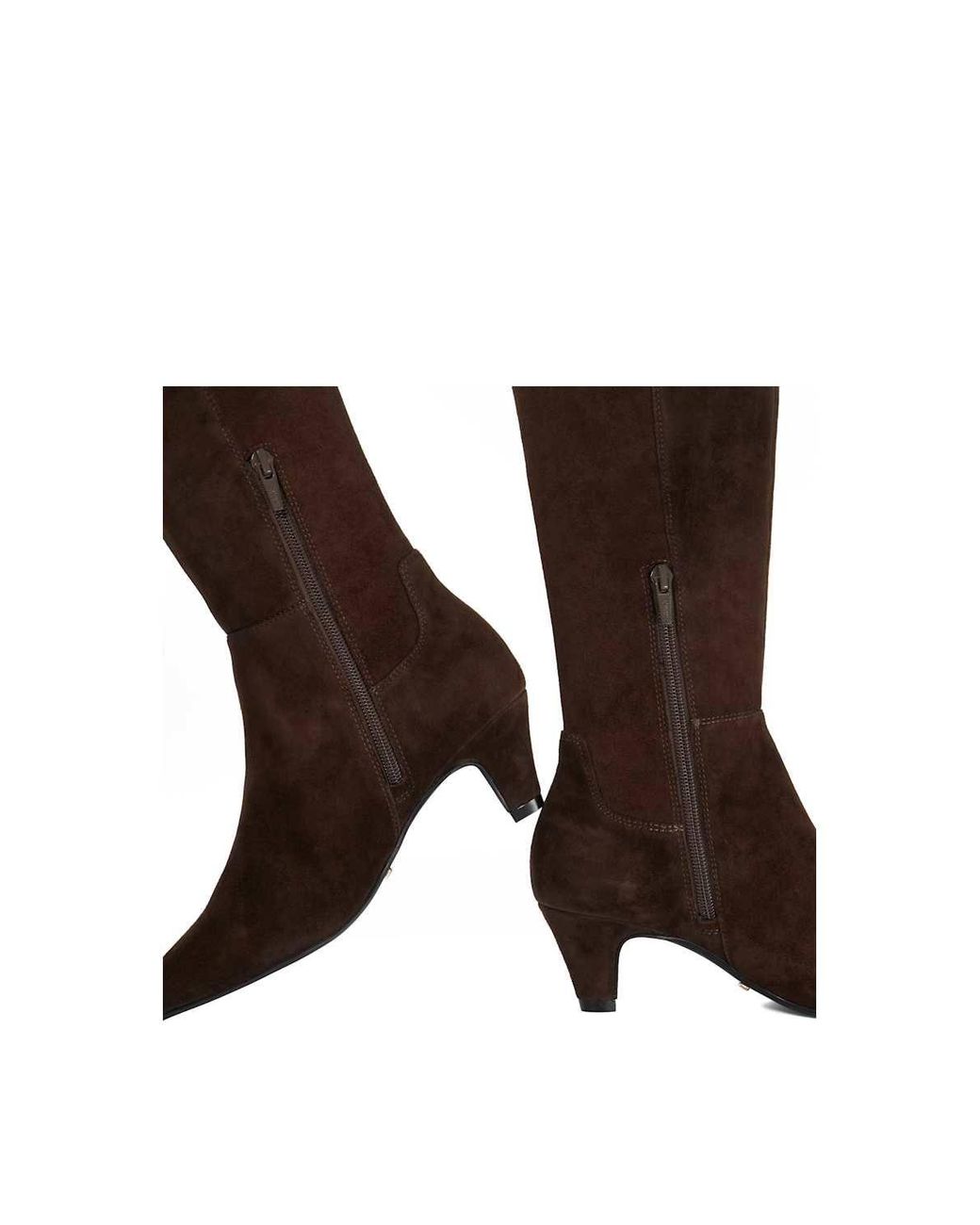 Dune Brown 'Sera' Suede Knee High Boots