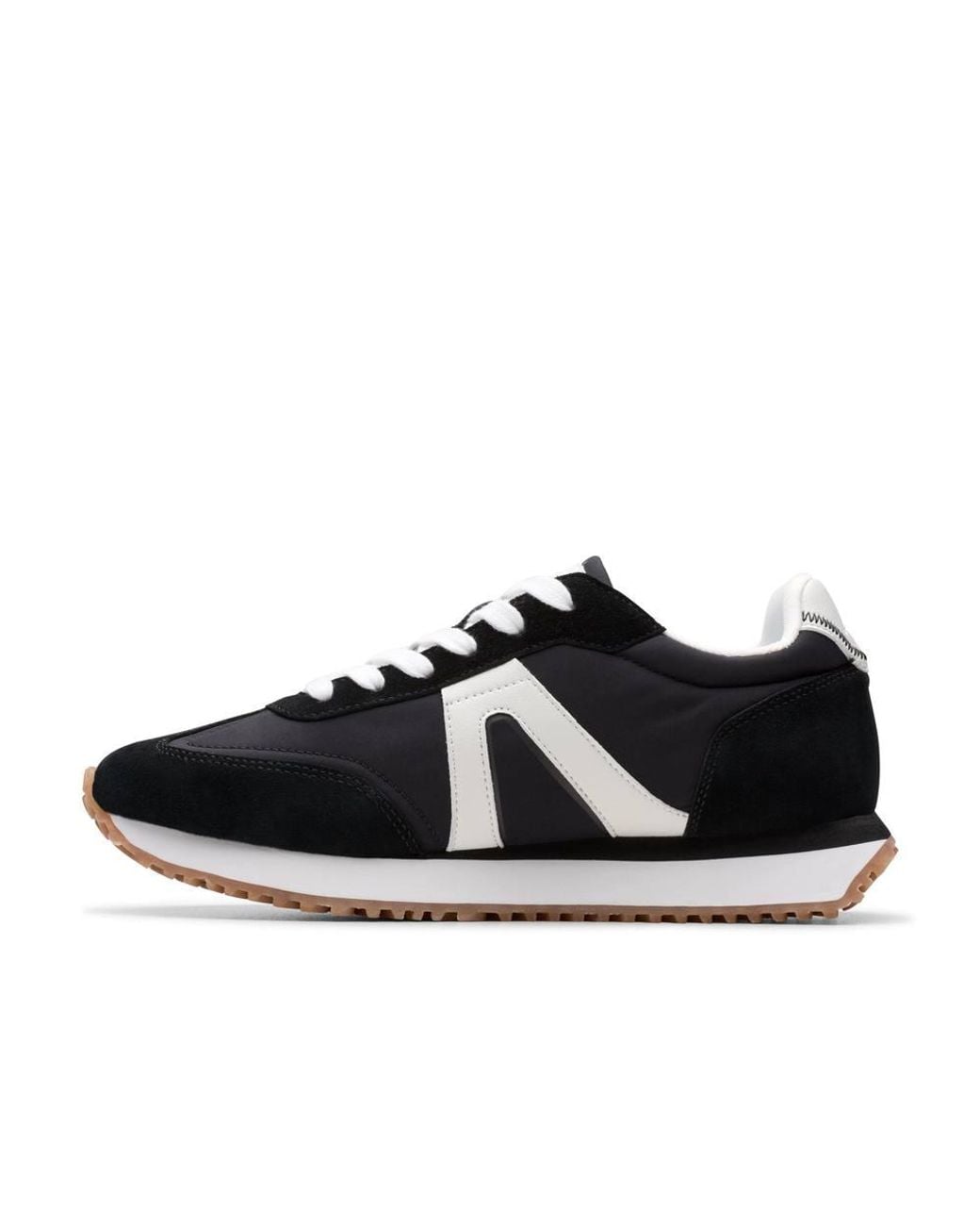 Clarks Black Calo Run Combination Trainers, Lace Up