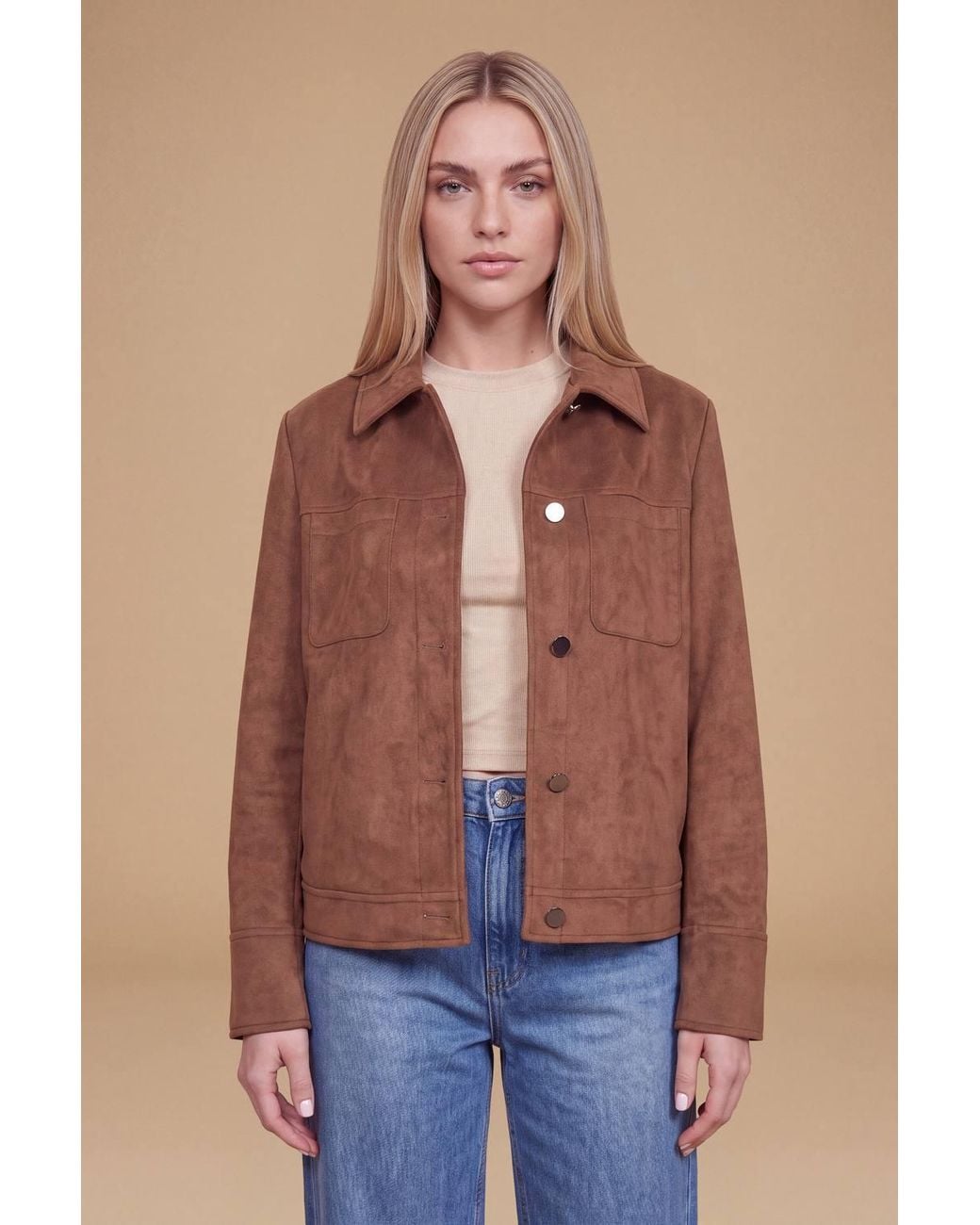 Dorothy Perkins Blue Pocket Detail Suedette Jacket
