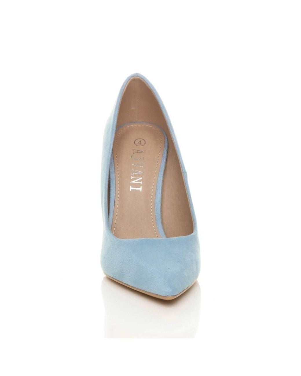 AJVANI Blue High Stiletto Heel Pointed Toe Court Shoes