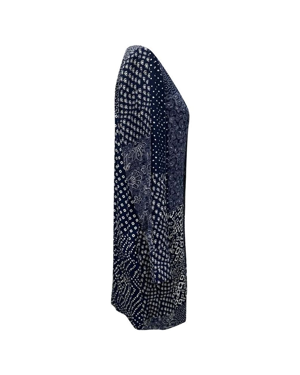 Diane von Furstenberg Blue Preloved Reid Patchwork Printed Mini Dress