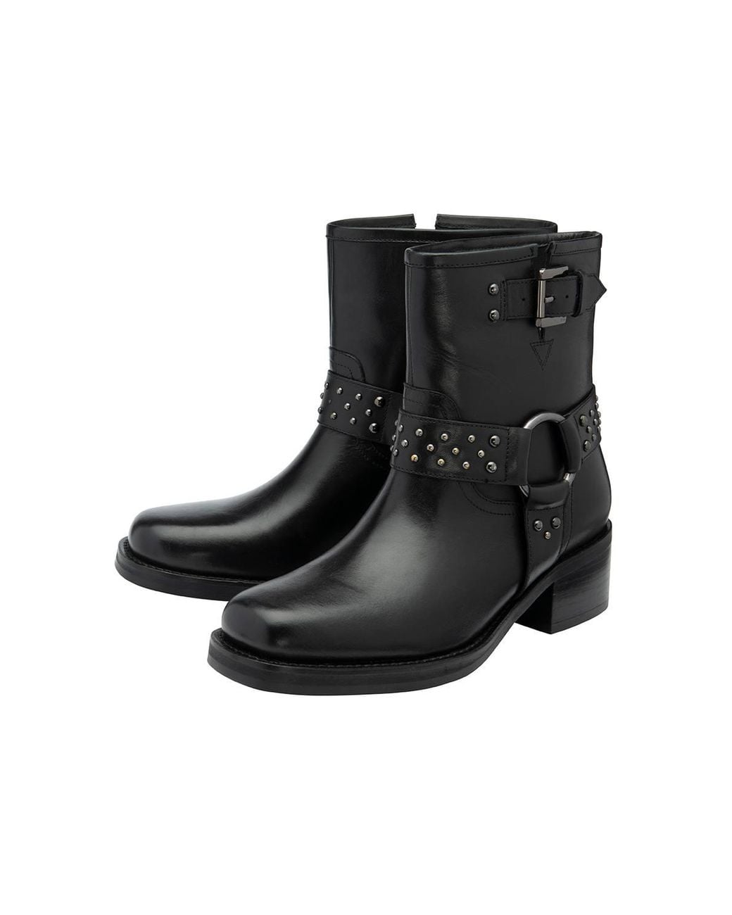 Ravel Black Leather 'Bowmont' Ankle Boots