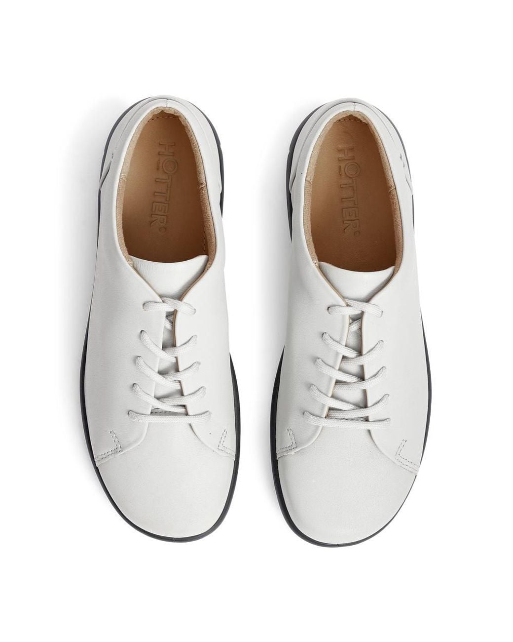 Hotter White Extra Wide 'Dew Ii' Casual Lace-Ups