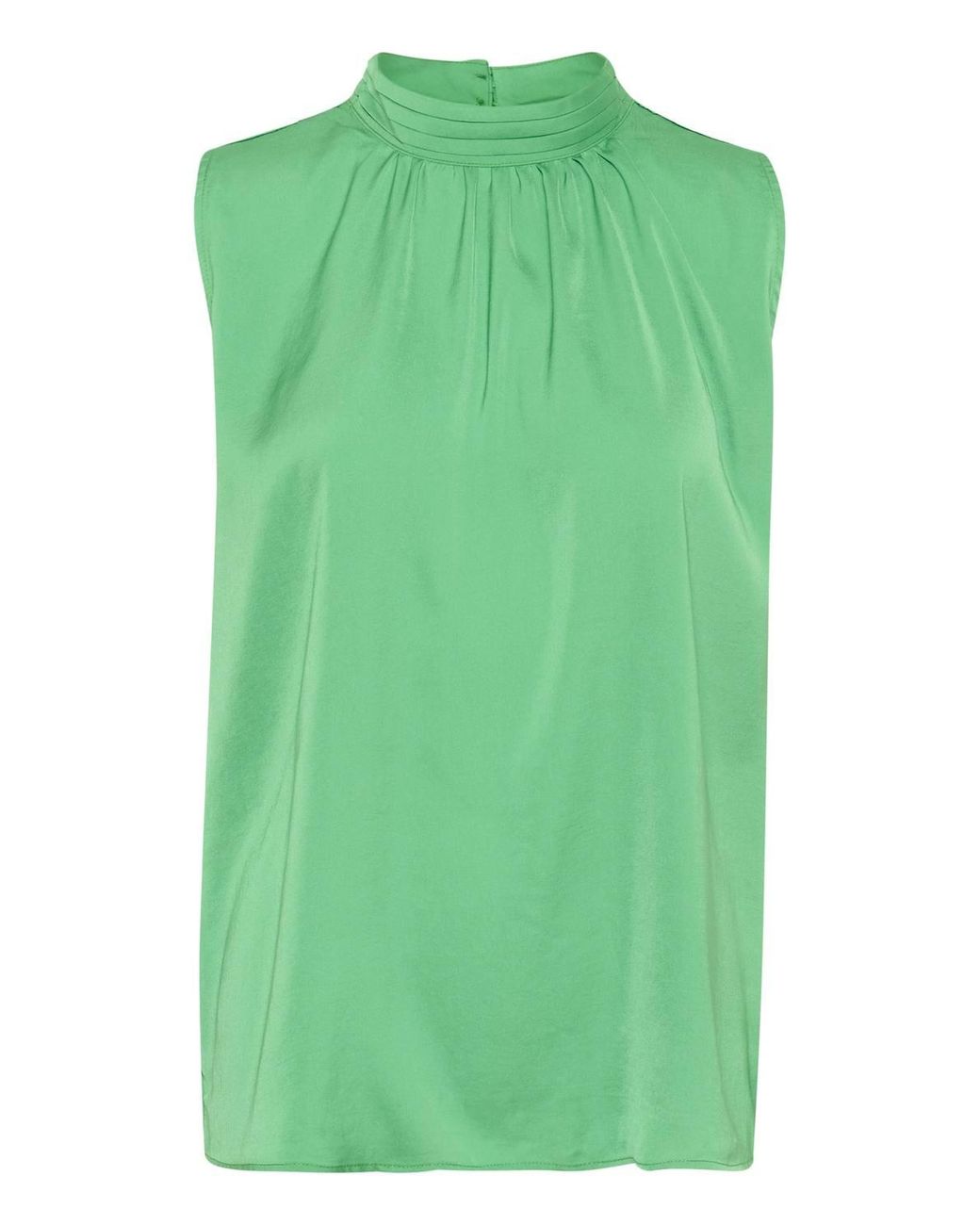 Saint Tropez Green Aileen Sleeveless High Neck Top