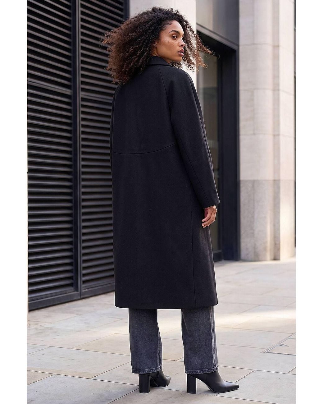 D.u.s.k Blue Single Breasted Longline Coat