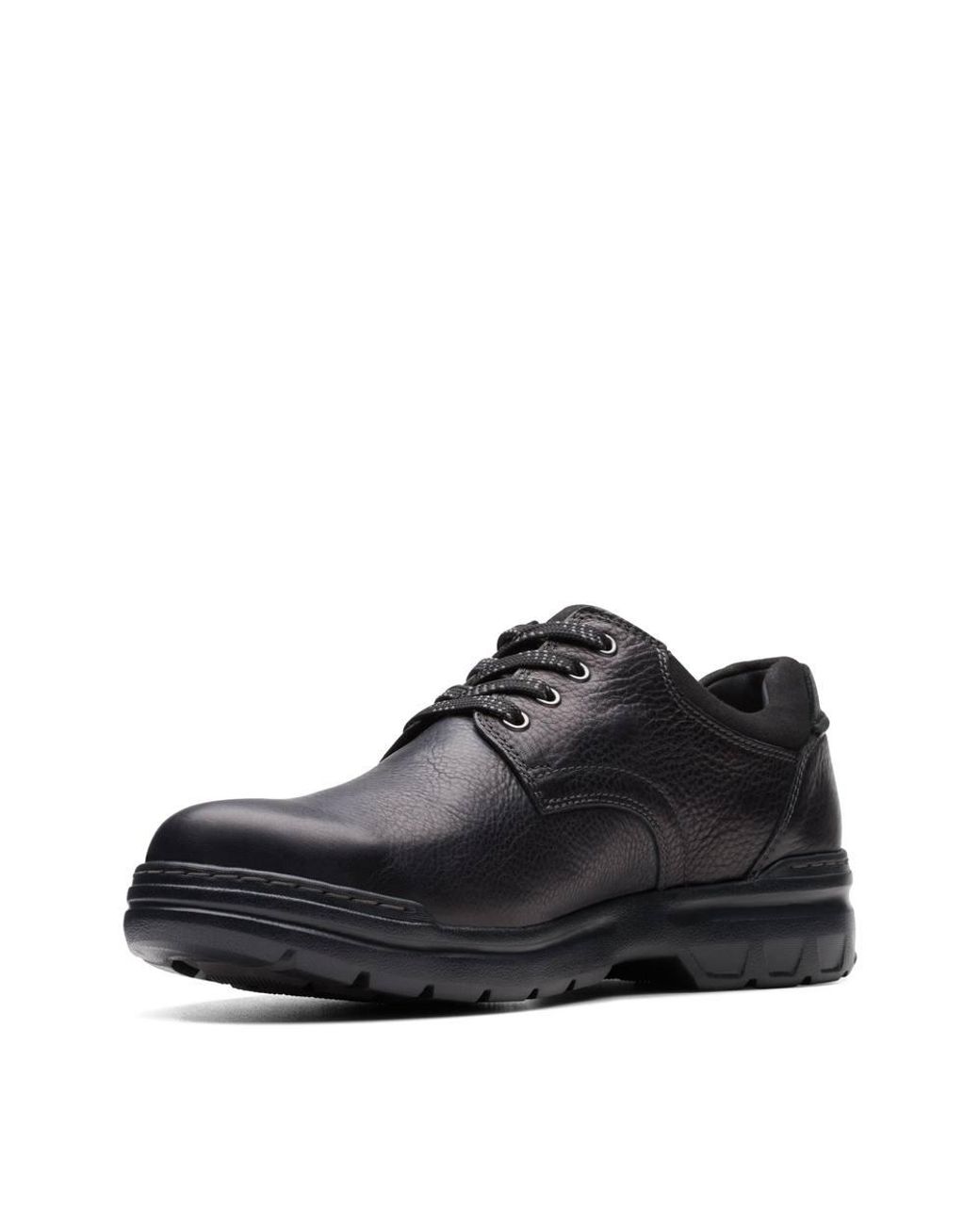 Clarks Black Rockie Walk Gore-Tex Leather Derby Shoes, Lace Up for men