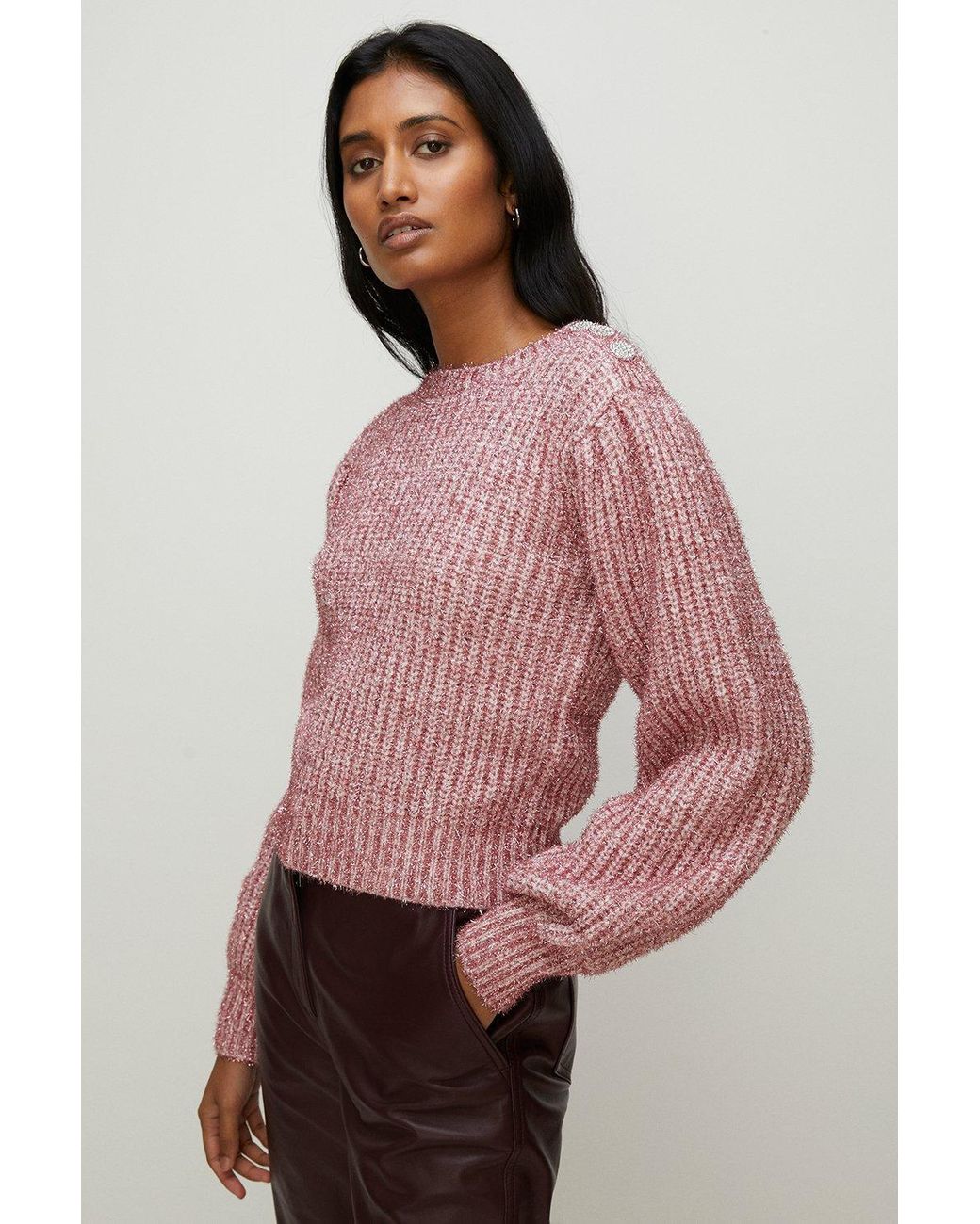 Oasis pink fairisle clearance jumper