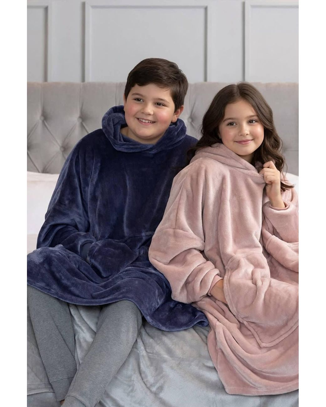 Heat Holders Blue Warm Soft Mega Hoodie For Winter