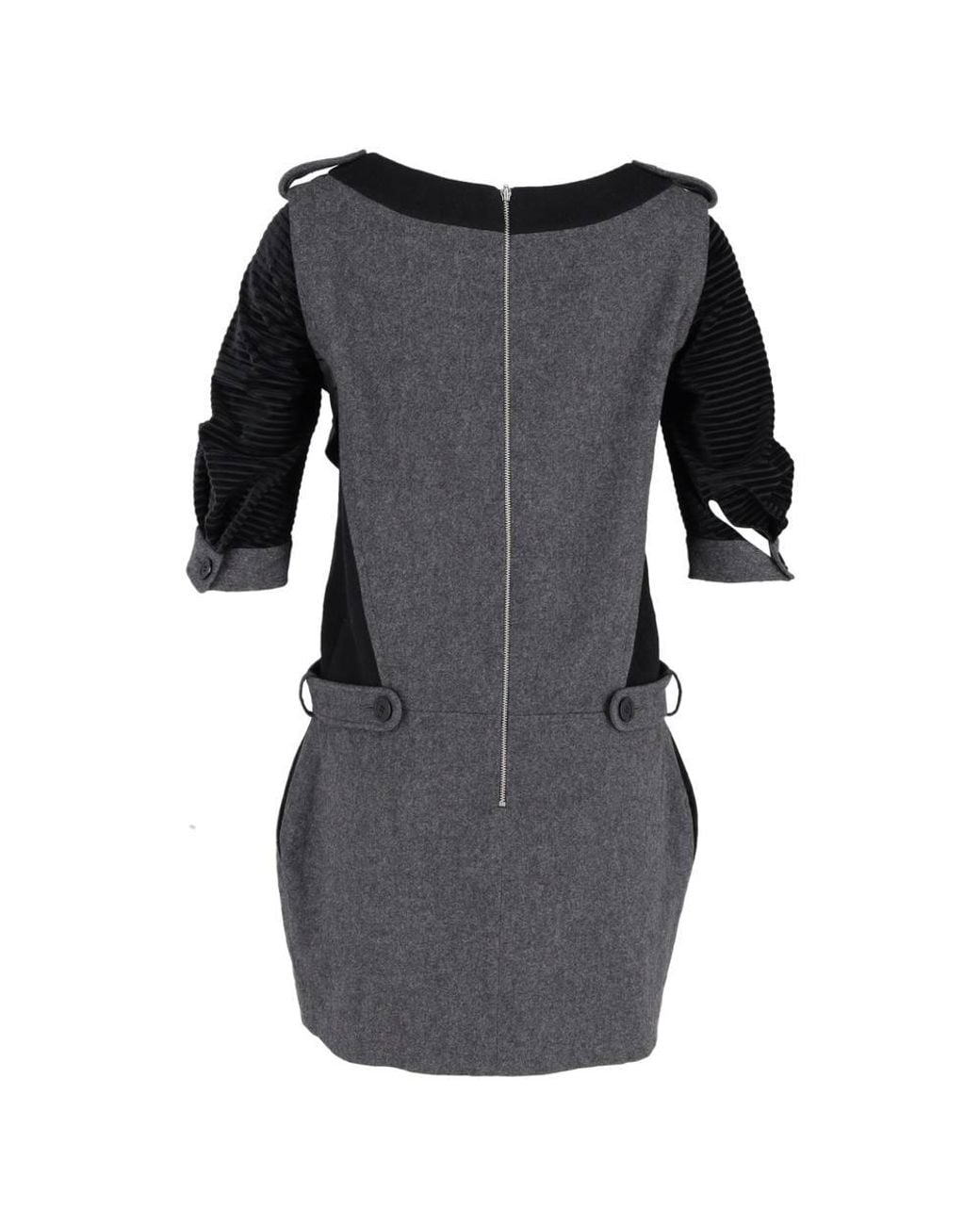 Vanessa Bruno Gray Preloved Layered Mini Dress