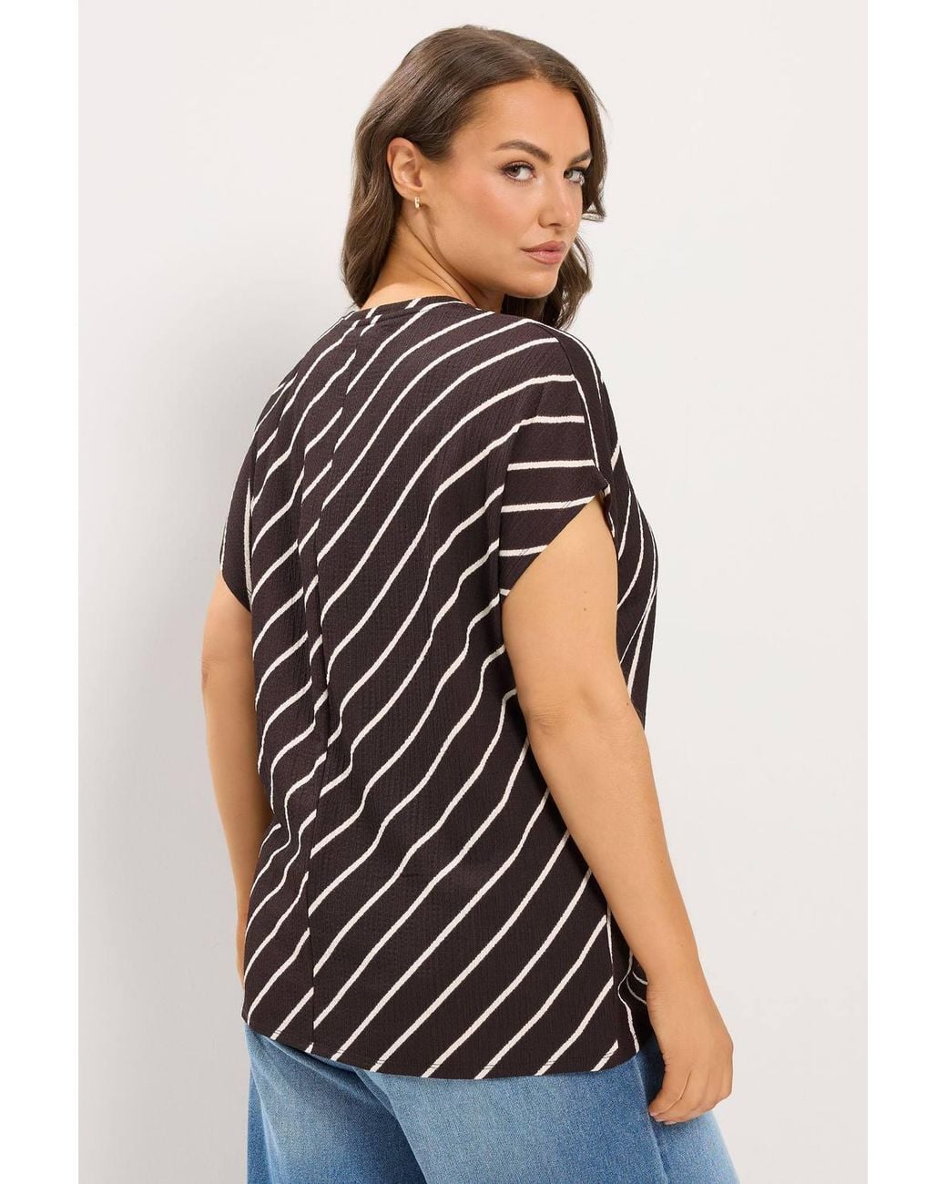 Yours Black Stripe Knot T-Shirt