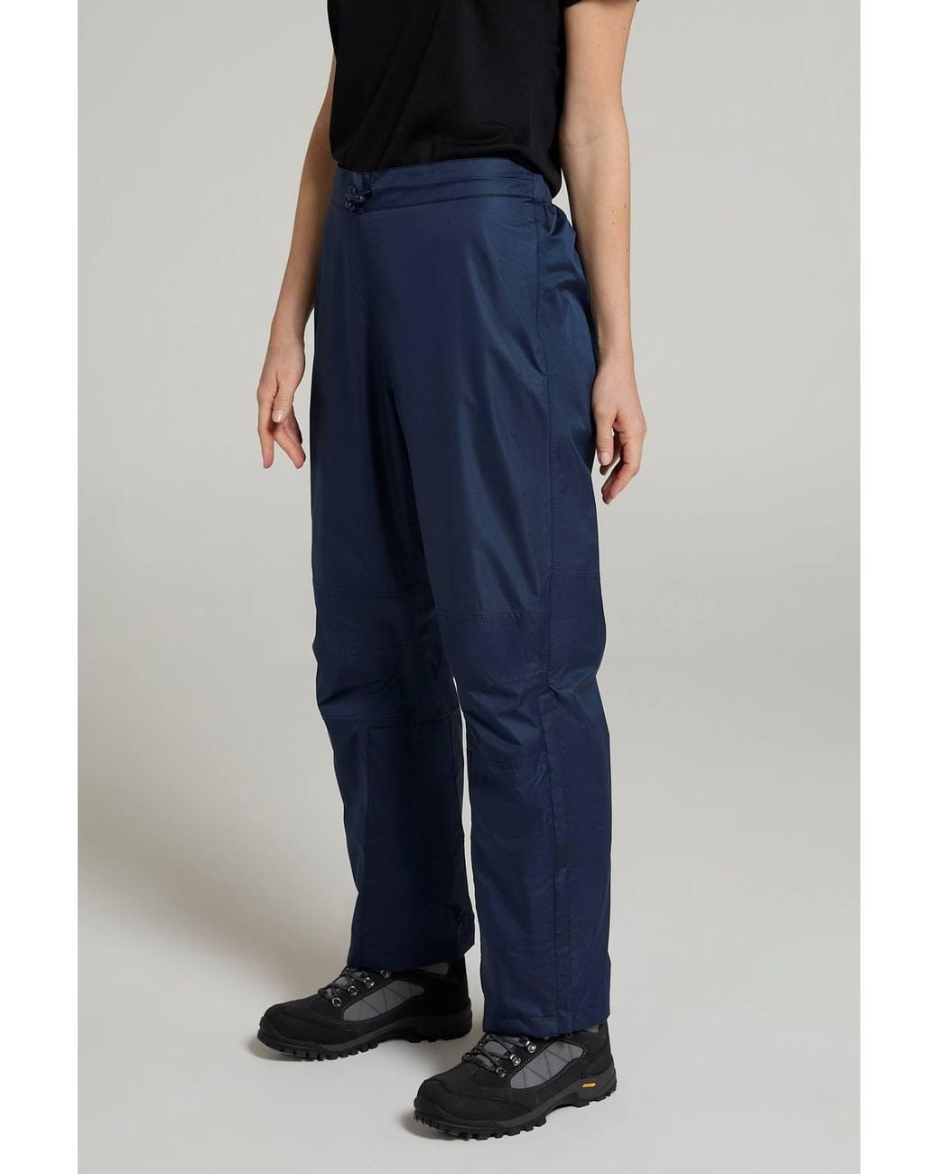 Mountain Warehouse Blue Waterproof Over Trousers Zipped Breathable