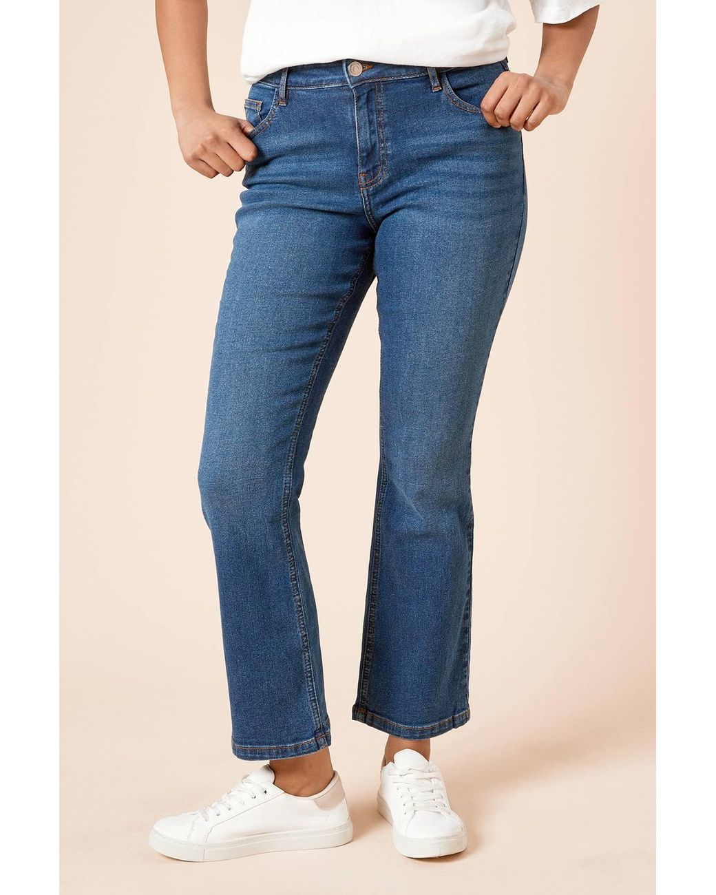 Dorothy Perkins Blue Petite Comfort Stretch Bootcut Jeans