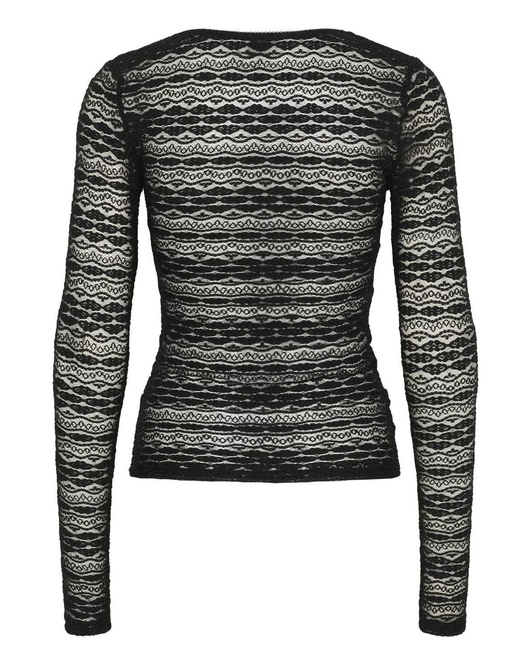 Kaffe Blue Kalorinda Long Sleeve Lace T-Shirt