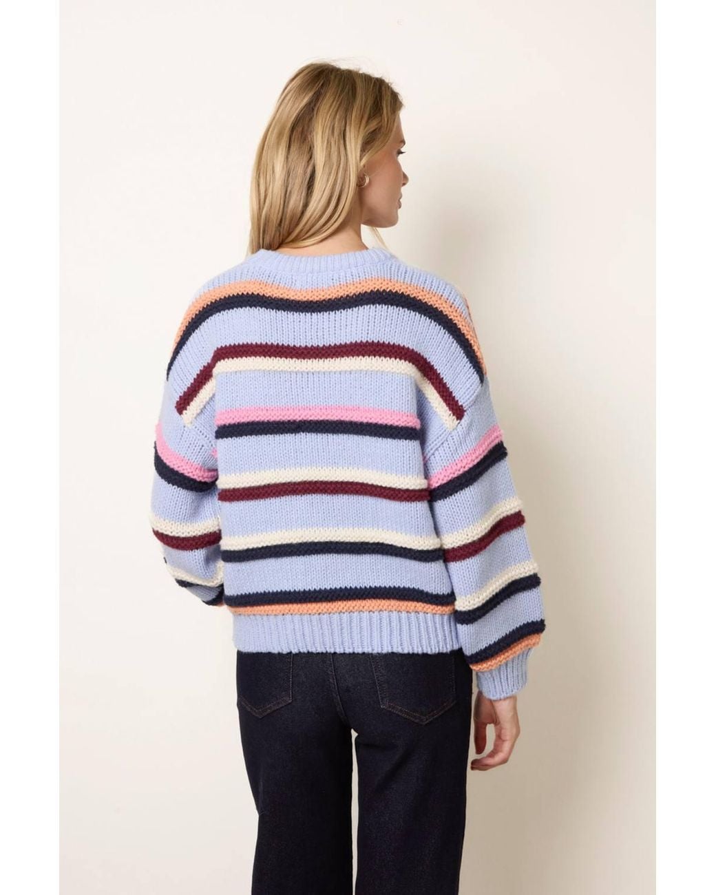 Blue Vanilla Blue Long Sleeve Round Neck Jumper