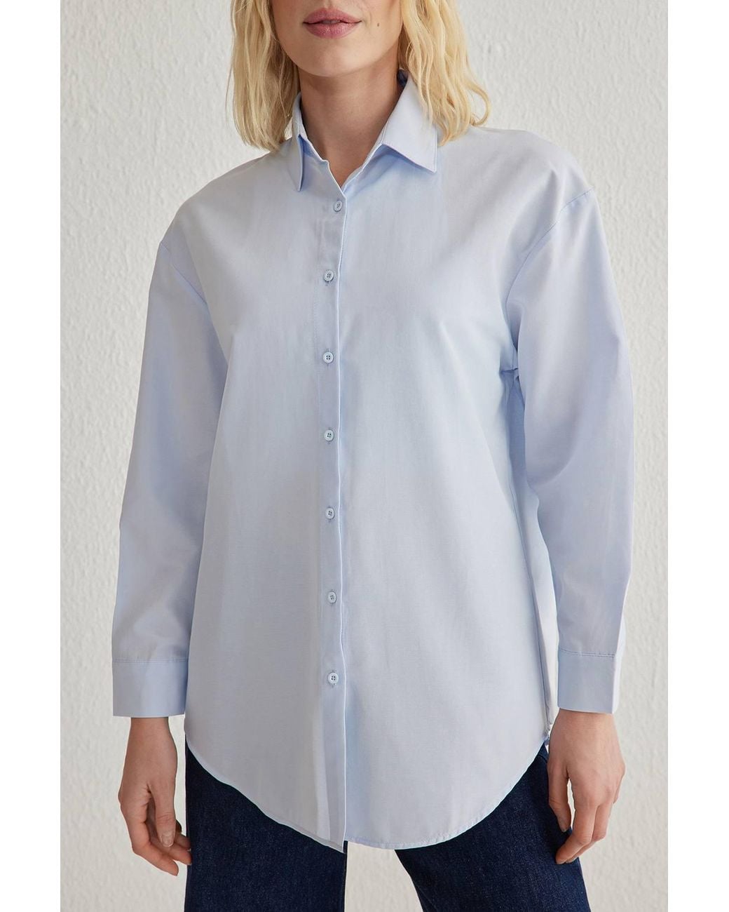 WOVCOR Blue Regular Fit Long Sleeve Shirt