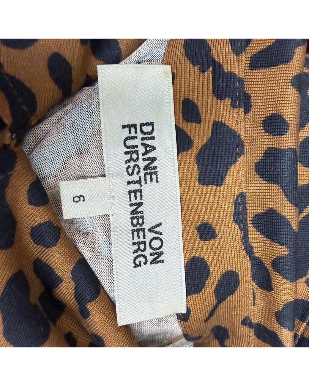 Diane von Furstenberg Brown Preloved Printed Wrap Dress