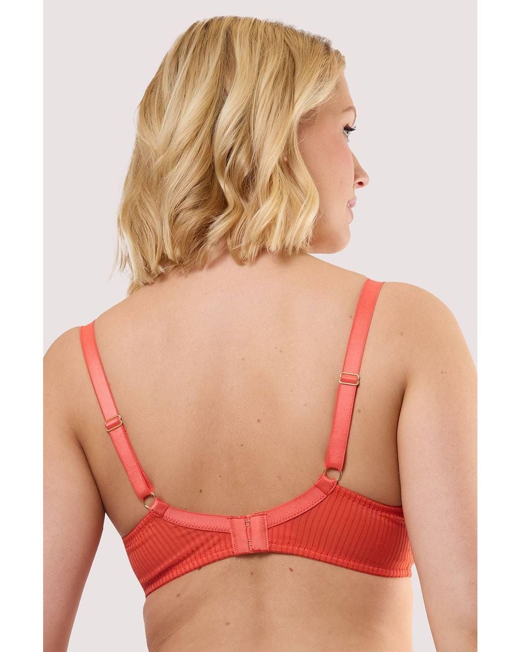 Playful Promises Red Veronica Microstripe 'Plunge Bra'