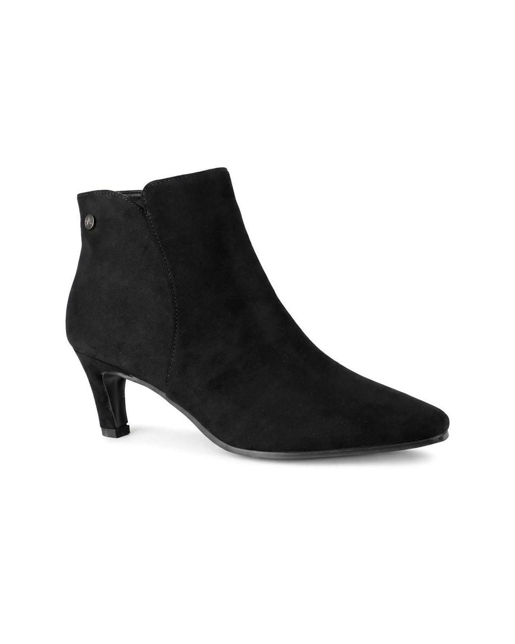 Pavers Black Smart Stiletto Heel Ankle Boots