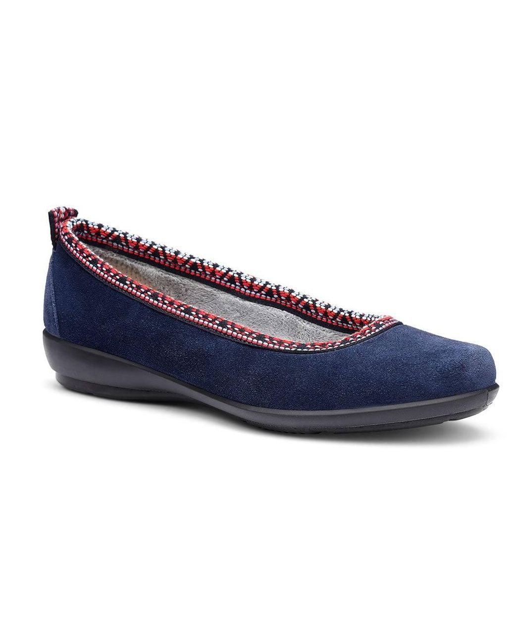 Hotter Blue 'Honey' Ballerina Slippers